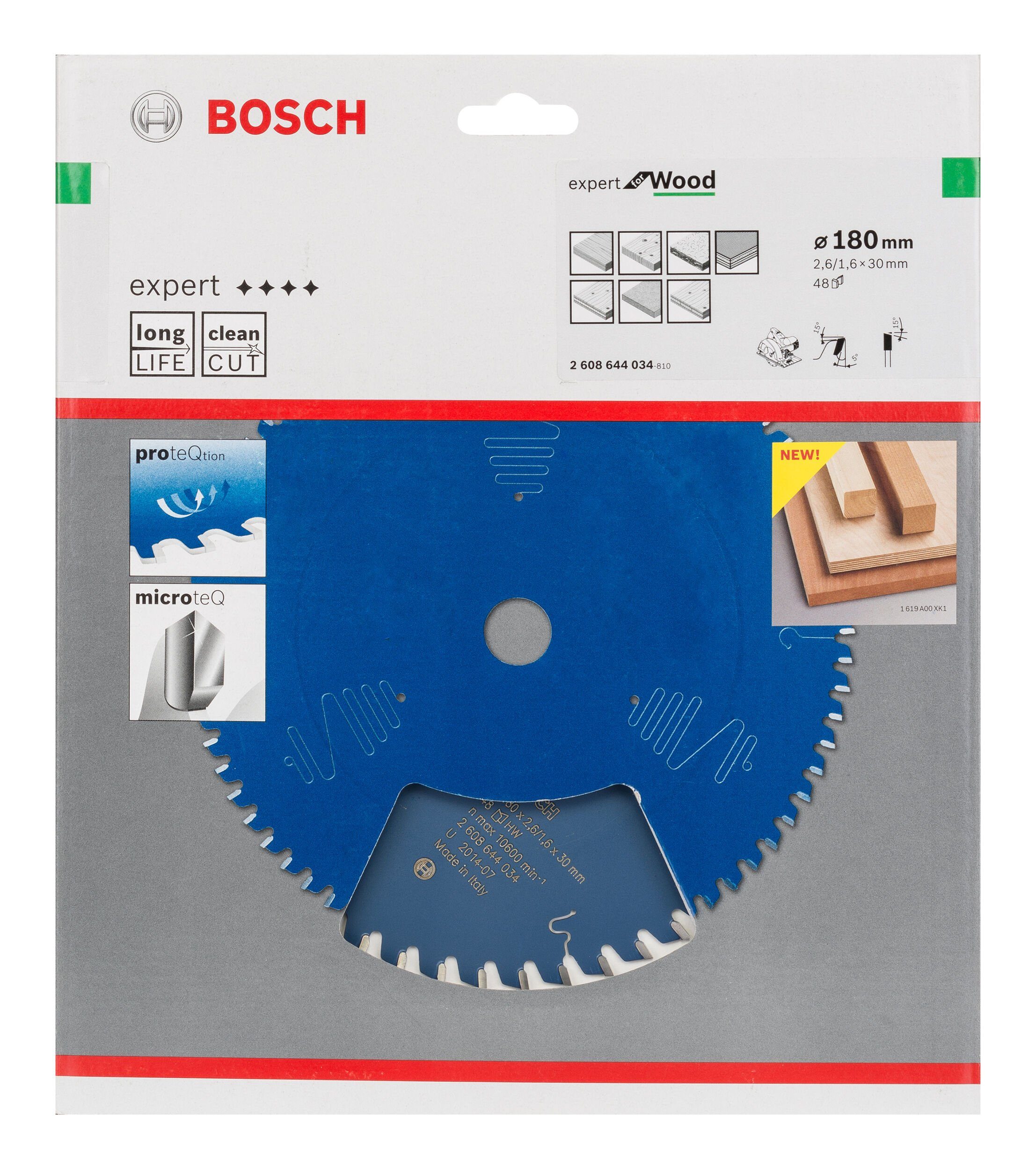 BOSCH - 30 Wood mm Kreissägeblatt For 180 x Expert 48Z, x 2,6