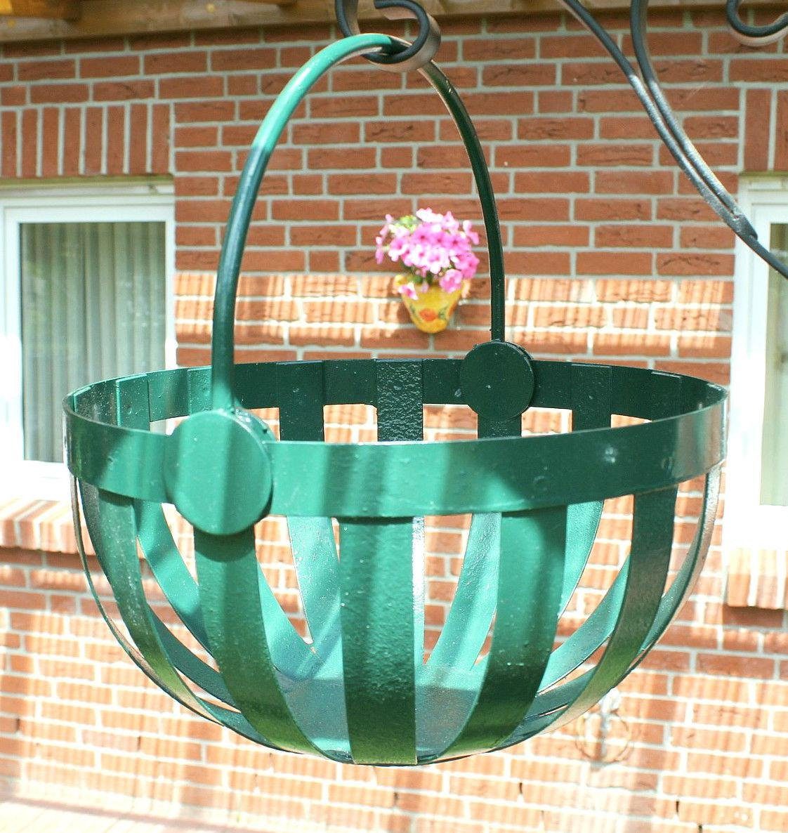 Grün DanDiBo mit Blumenkorb Wandkonsole Korb Wetterfest Wandhaken Blumenampel Blumenampel