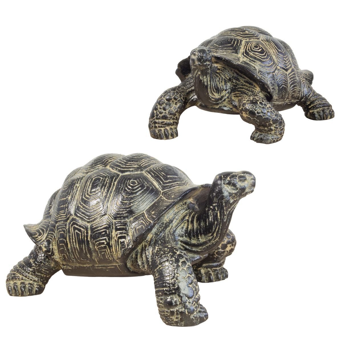 Oriental Galerie Dekofigur Schildkröte Gartenfigur aus GRC - klein (1 St)