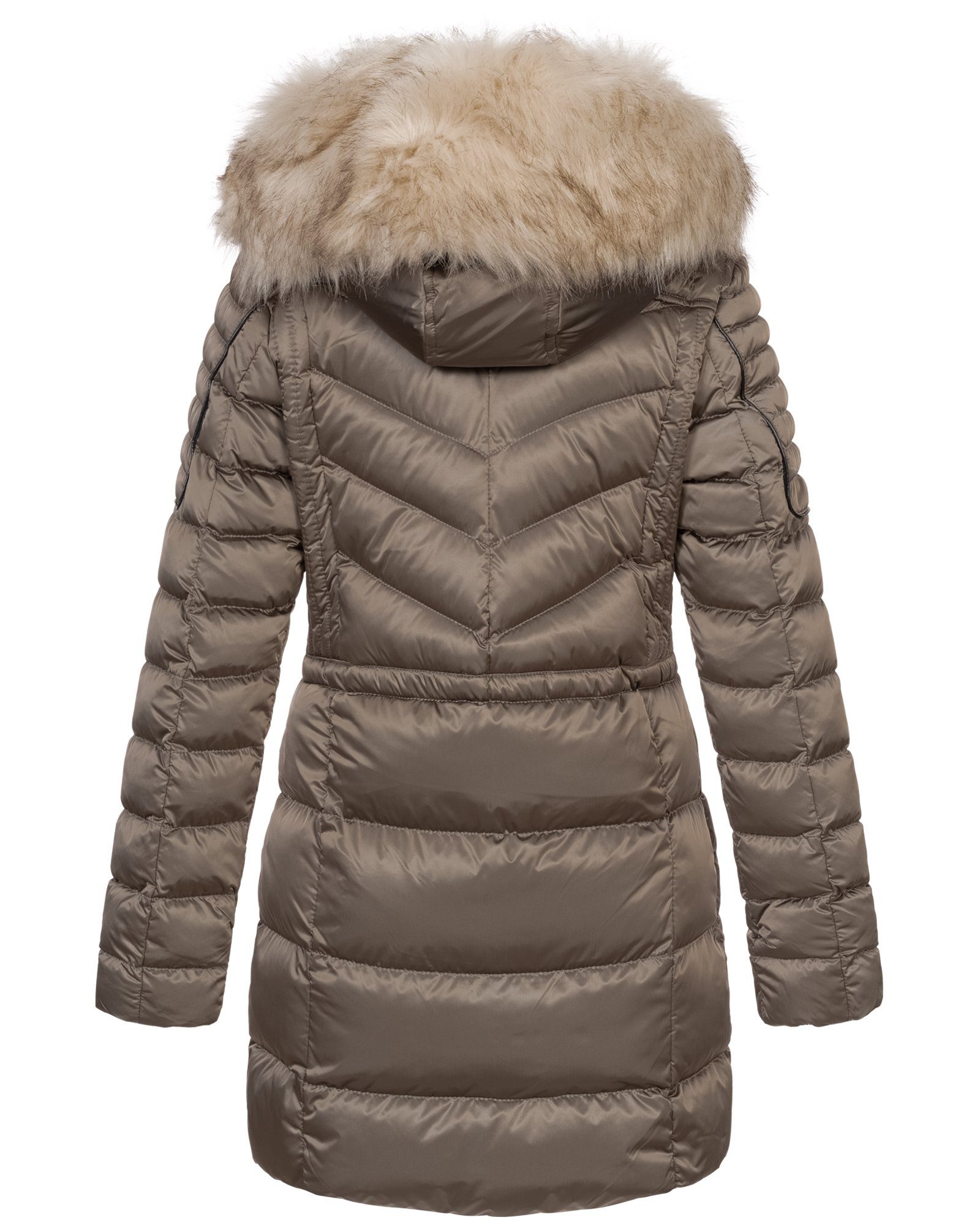 Wintermantel Geographical Jacke Damen Steppjacke Steppmantel Parka Taupe Winter Steppjacke Mantel Norway