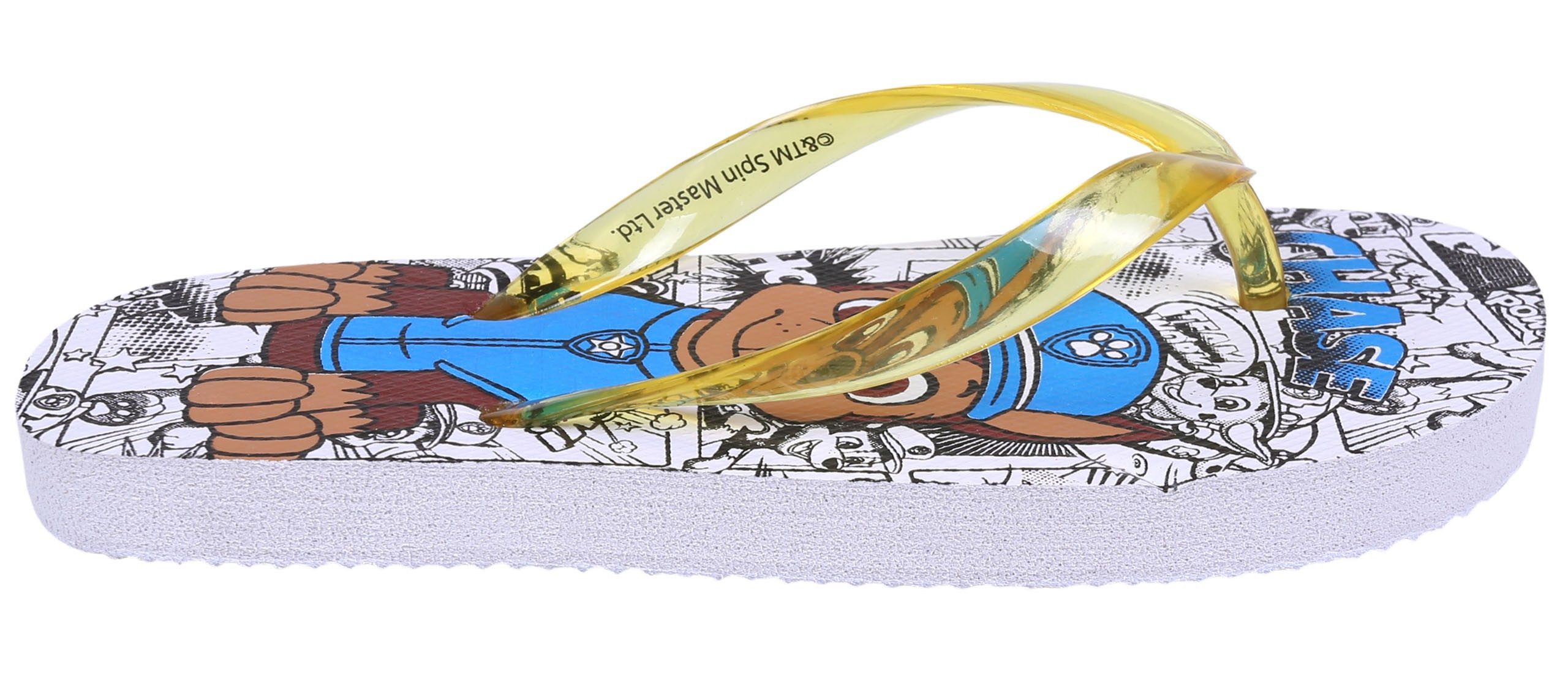 Sarcia.eu Weiße Flip-Flops für Jungen mit gelben Streifen PAW PATROL 32-33 EU Badezehentrenner