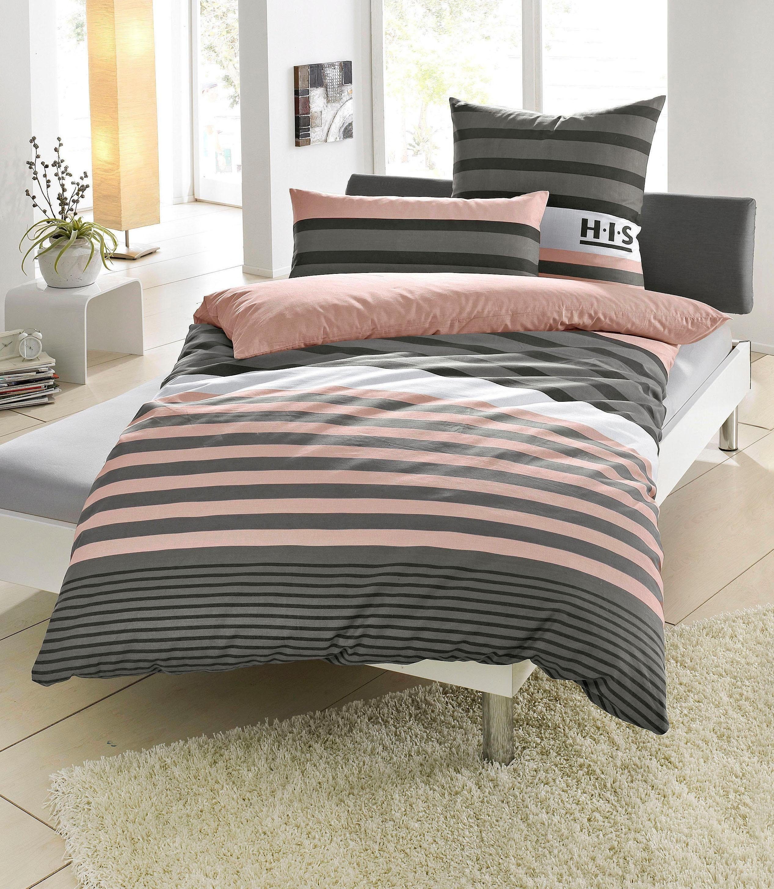OTTO home Bettwäsche Majoran in 135x200, 155x220 cm u.a. Bettwäsche-Set mit Streifen, Polycotton recycelt, 2 teilig, gestreifte Bettwäsche in 4 Qualitäten, Mark – Bild 5 von 5