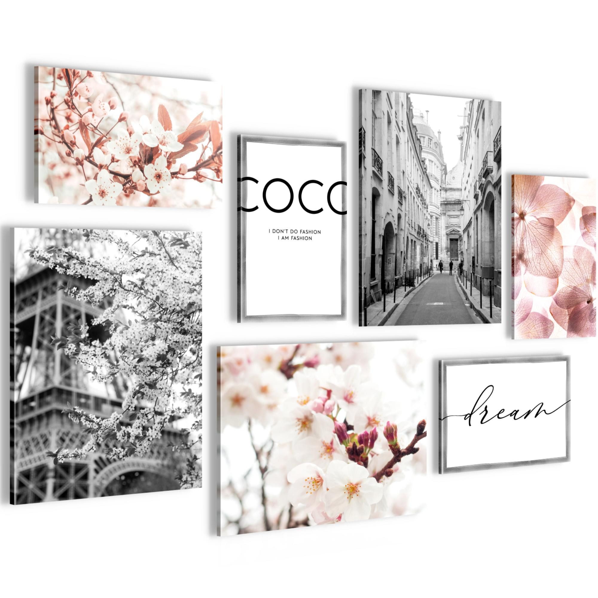 Novart Wandbild Wandbilder Fashion AUFHÄNGFERTIG Mädchen Teenager Paris 100 günstig online kaufen