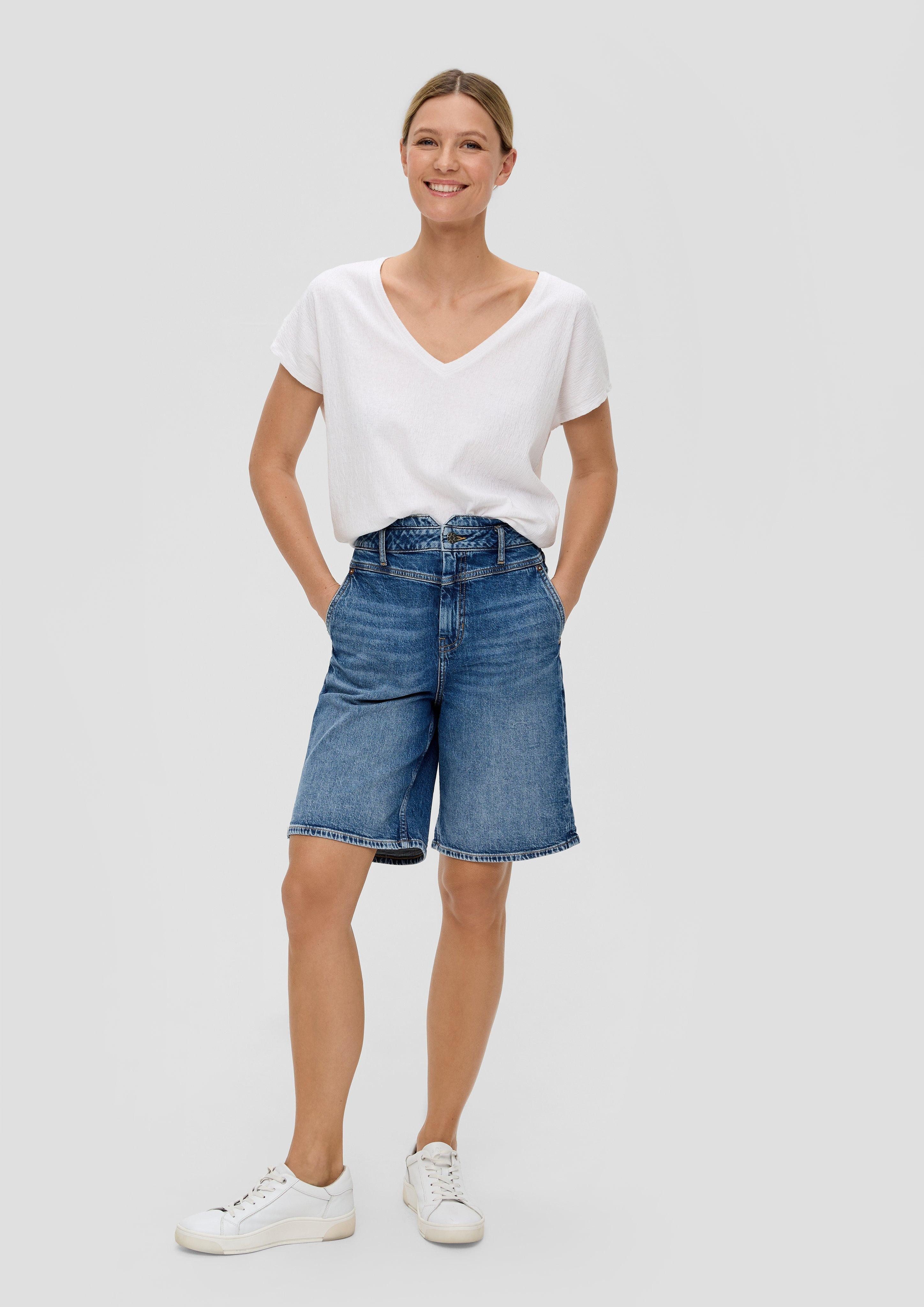 s.Oliver Jeansshorts Bermuda-Jeans / High Rise / Barrel Leg