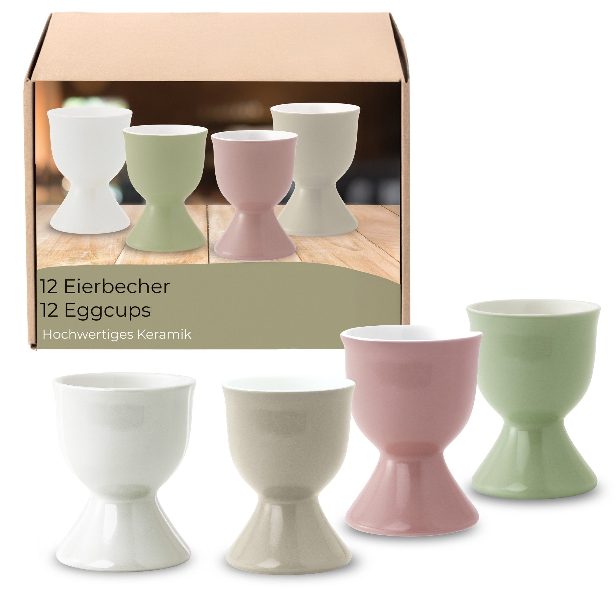 matches21 HOME & HOBBY Eierbecher, (12-tlg), Spülmaschinenfeste Eierhalter für Frühstückstisch