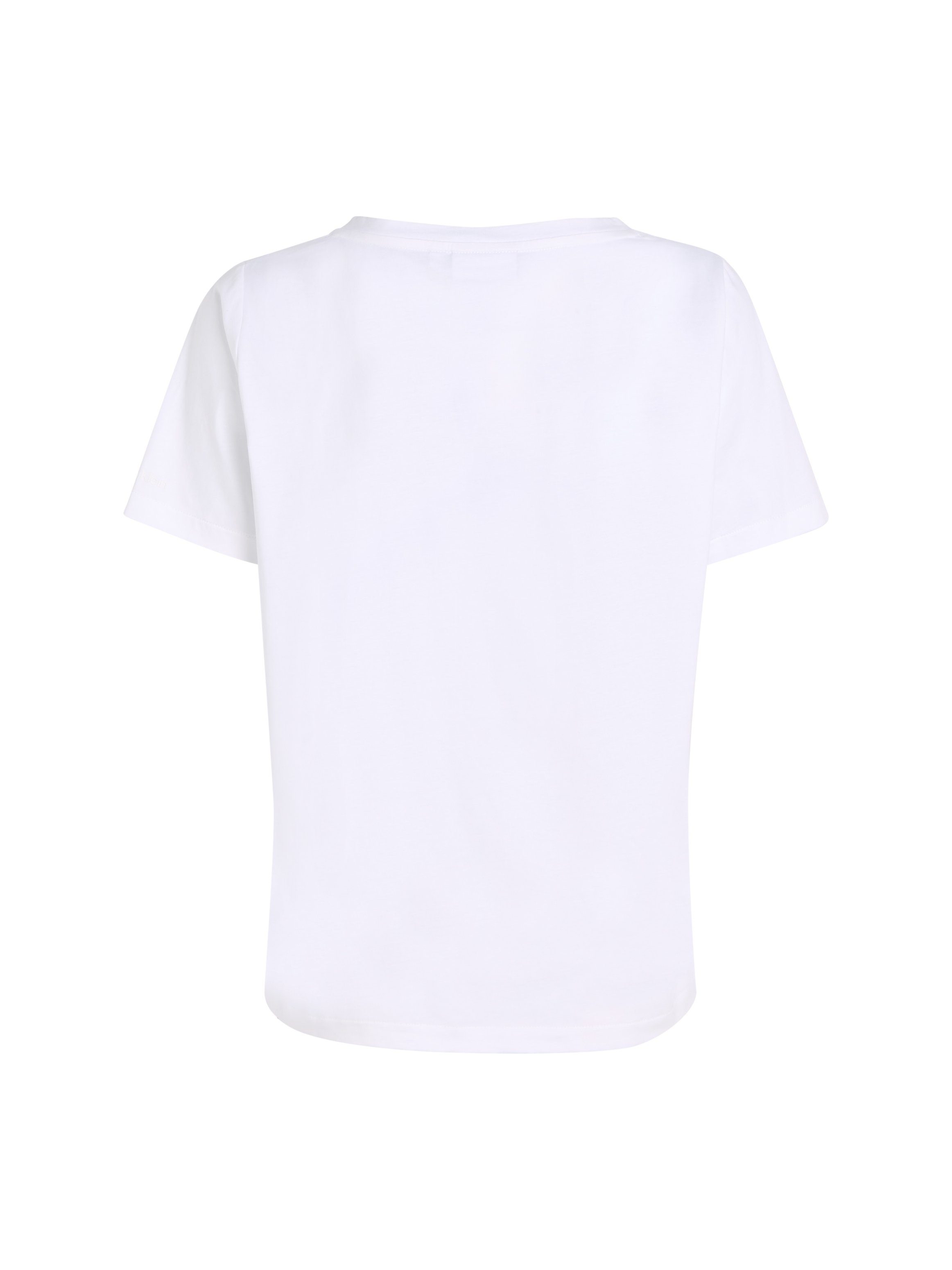 V-Ausschnitt Klein Calvin T-Shirt weiß mit