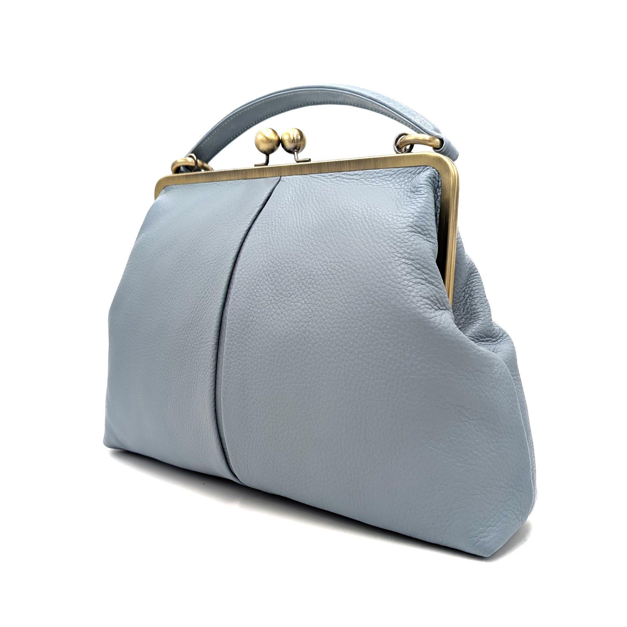 Taschenkinder Handtasche Handtasche Leder "Große Olive" Damentasche, Schultertasche, Vintage, Echtes Leder vom Rind, sehr weich und geschmeidig.