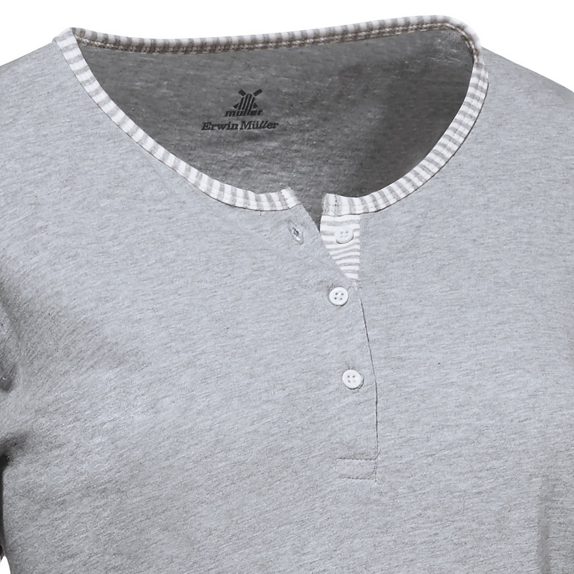 Erwin Müller Pyjama Damen-Schlafanzug Single-Jersey Streifen
