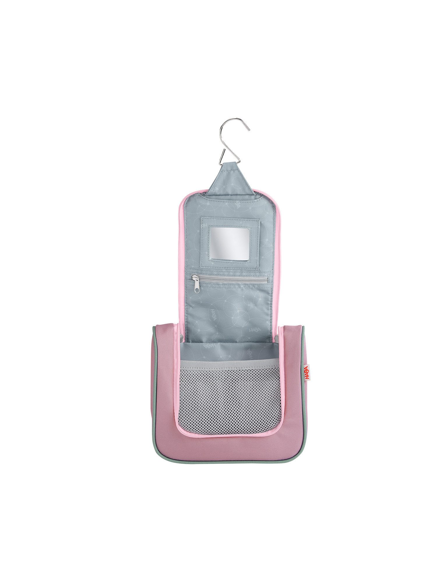 Haba Kulturbeutel Kinder-Kulturbeutel, großes Hauptfach - kleines Reißverschluss-Fach - Netztaschen