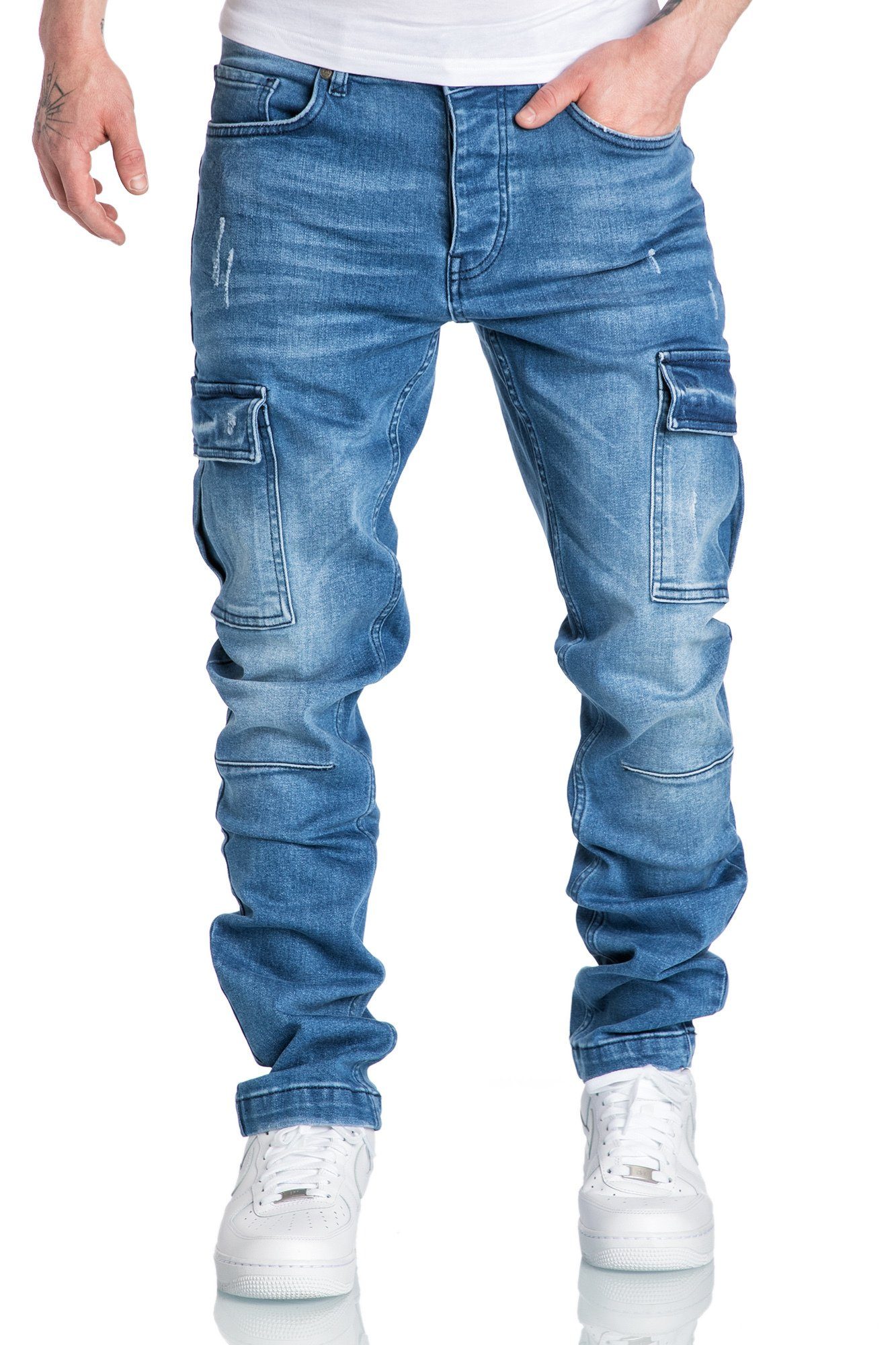 Amaci&Sons Straight-Jeans »MIAMI Herren Regular Fit Cargo Denim Jeans«  online kaufen | OTTO