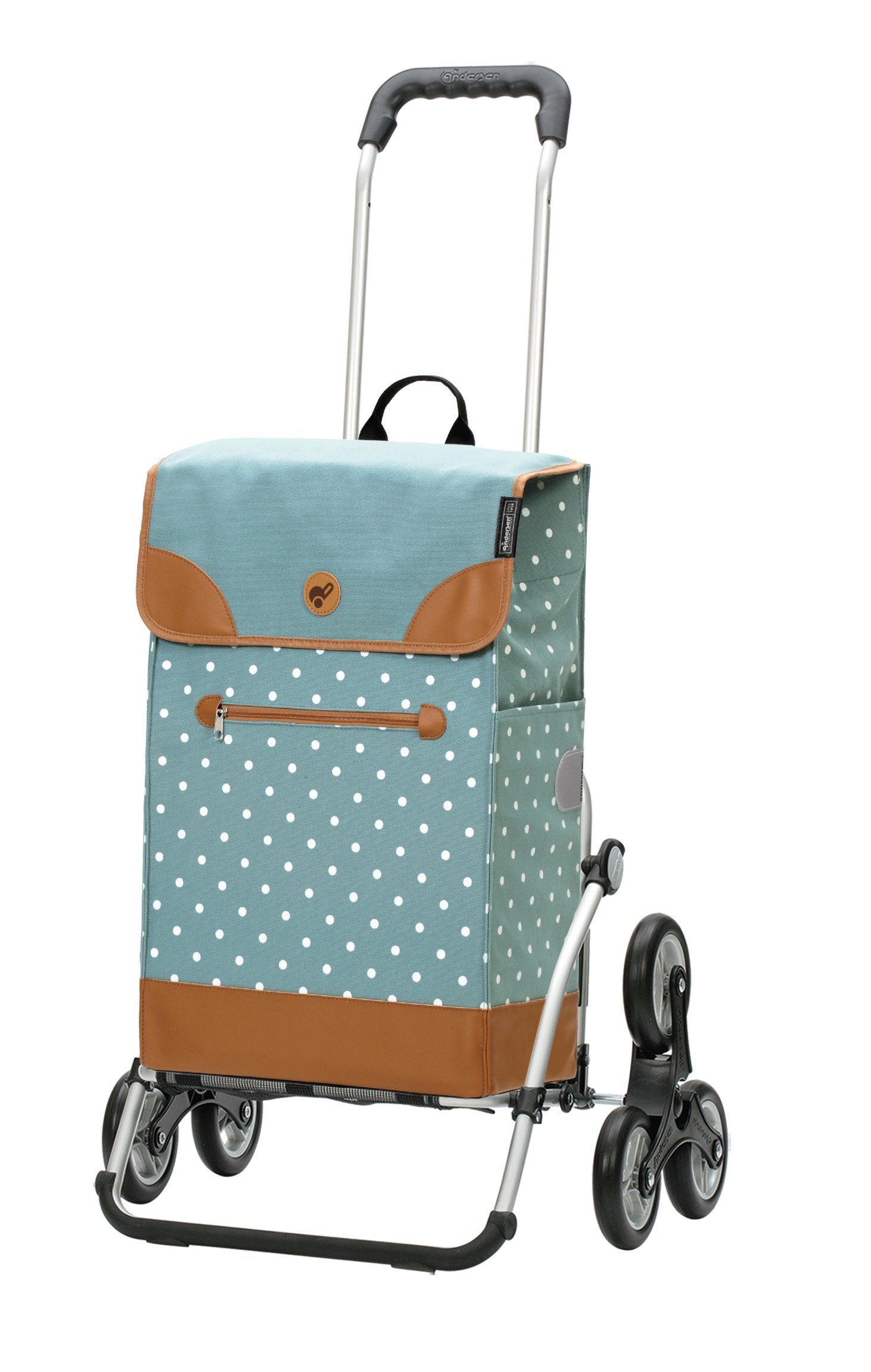 Andersen Einkaufstrolley Andersen Royal Shopper Treppensteiger AIKO Hellblau