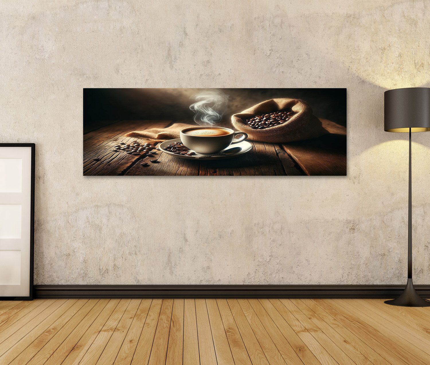 islandburner Leinwandbild Dampfende Kaffee cremige Oberfläche günstig online kaufen