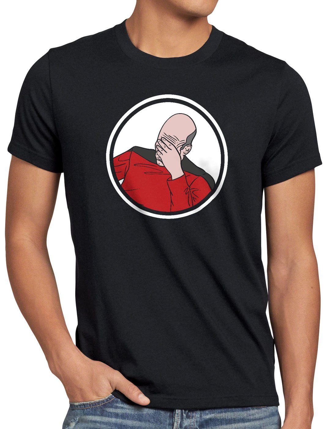 style3 T-Shirt Picard Facepalm meme star günstig online kaufen