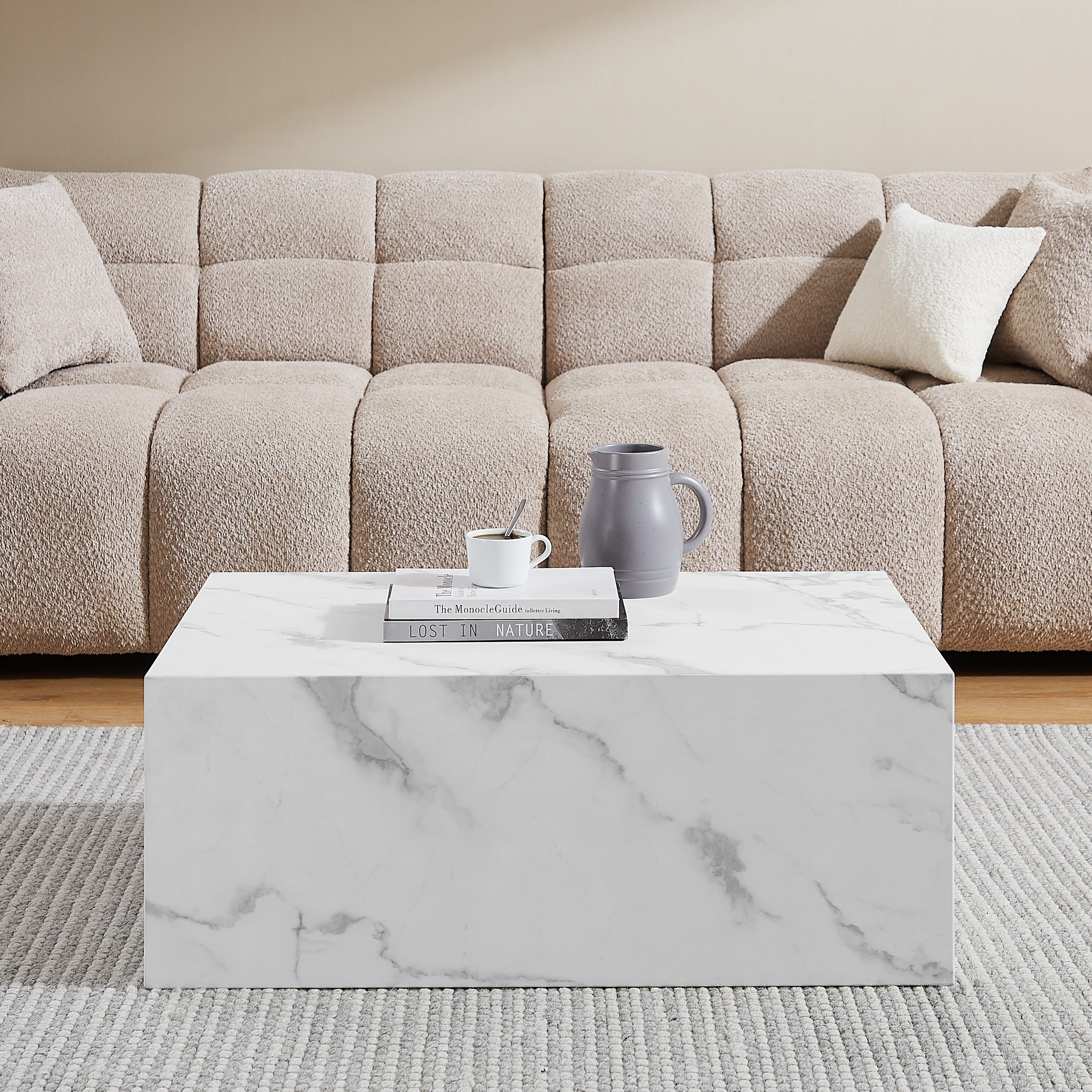 SalesFever Couchtisch Almeria Wohnzimmertisch Stilvoller Beistelltisch 90/6 günstig online kaufen