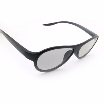TPFNet 3D-Brille 3D Glasses Unisex Passive Polarisierte 3D Brille, zum Ansehen von Filmen 3D-Kino Brille - Farbe Schwarz - 10 Stück