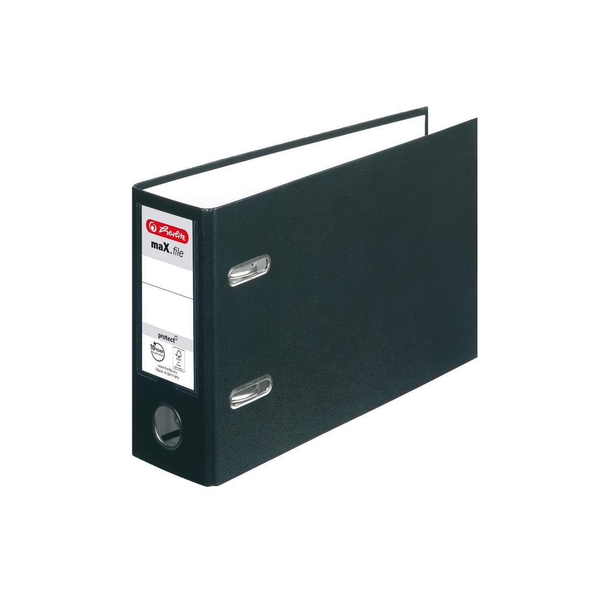 Herlitz Aktenordner Herlitz Ordner / quer / DIN A5 / 80mm breit / Farbe: schwarz