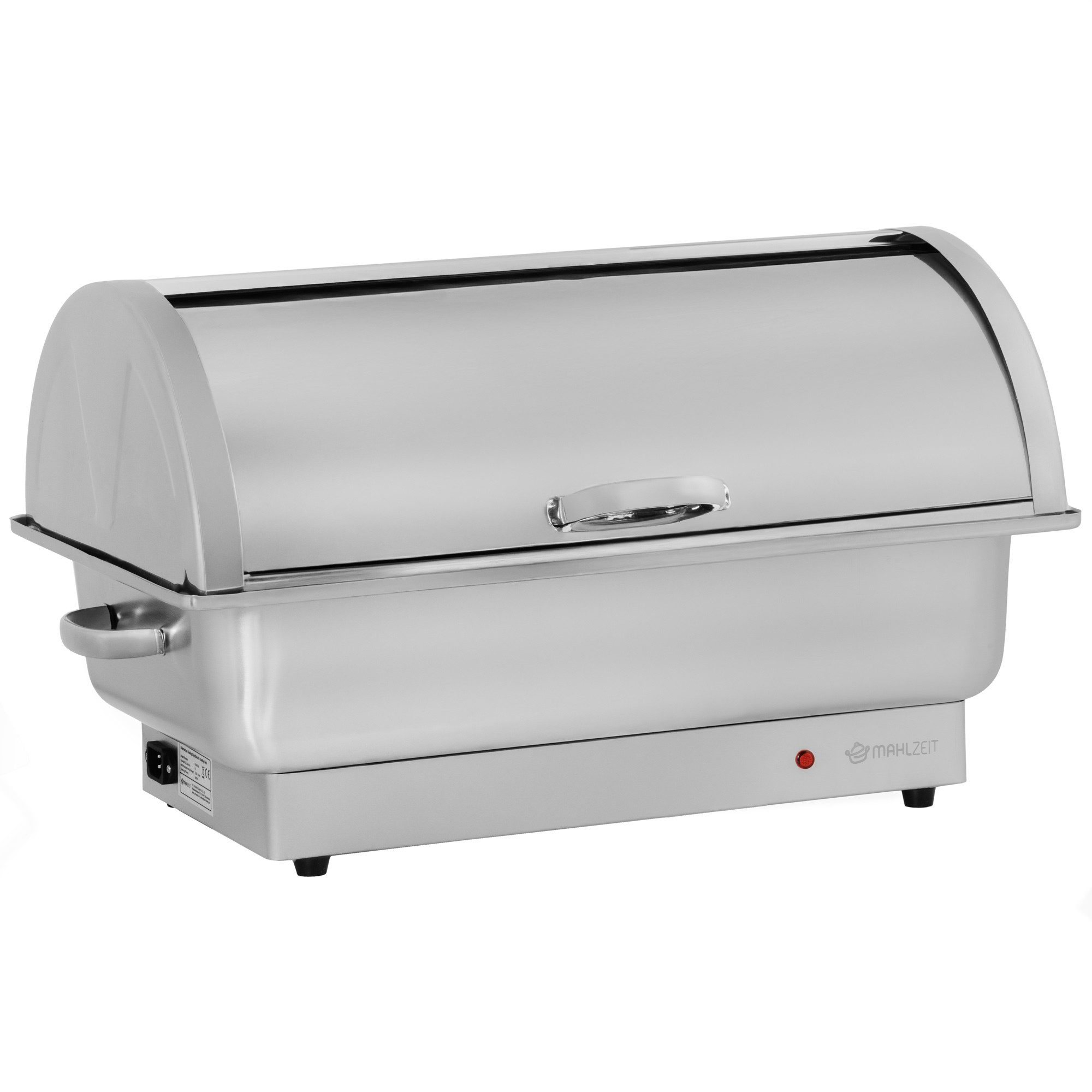 Mahlzeit Speisenwärmer elektrischer Edelstahl Chafing Dish mit GN 1/1 Behälter, 9 Liter, bis, mit Rolltop Deckel