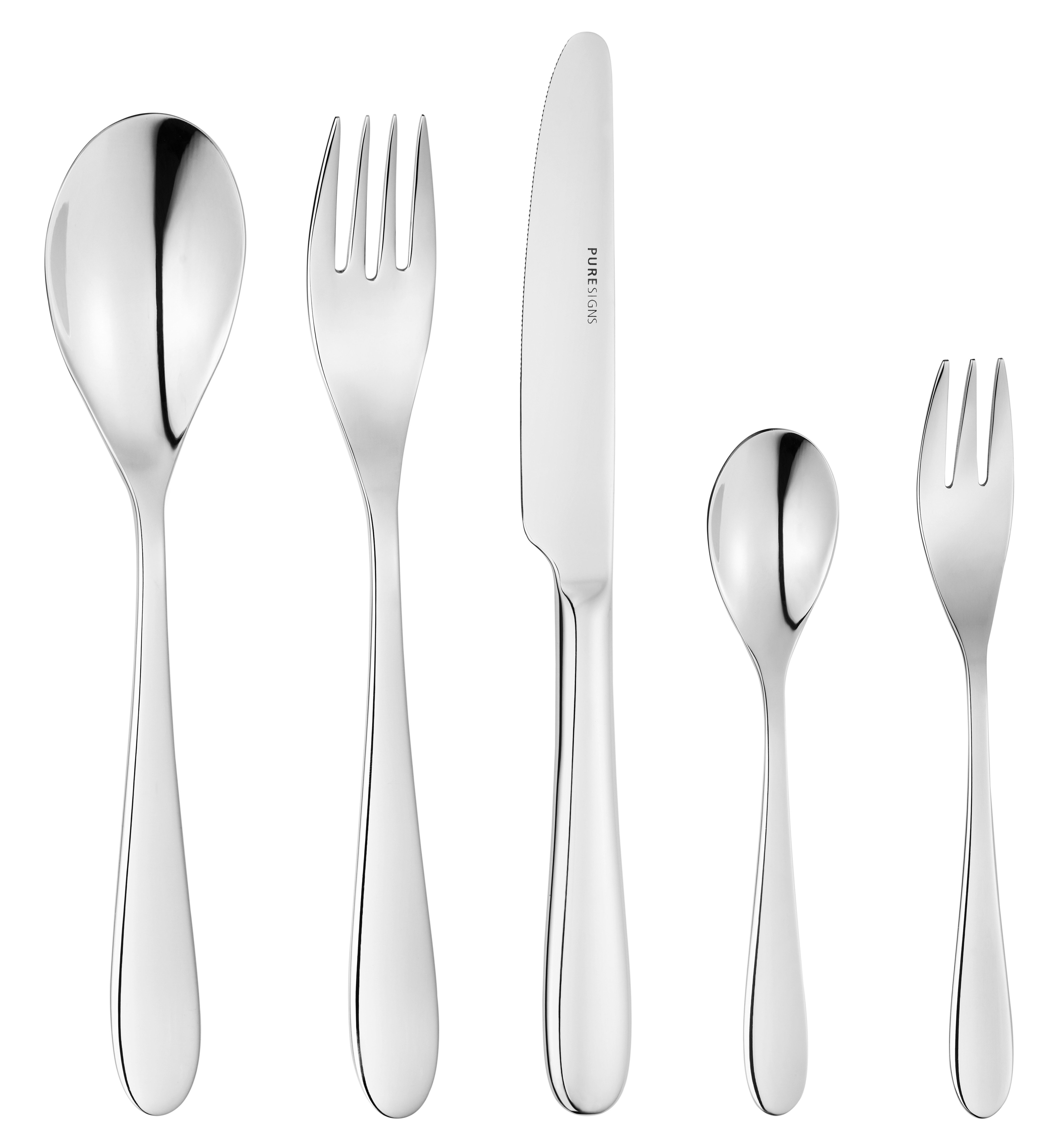 PURESIGNS Besteck-Set TEN (30-tlg), 6 Personen, Edelstahl 18/10