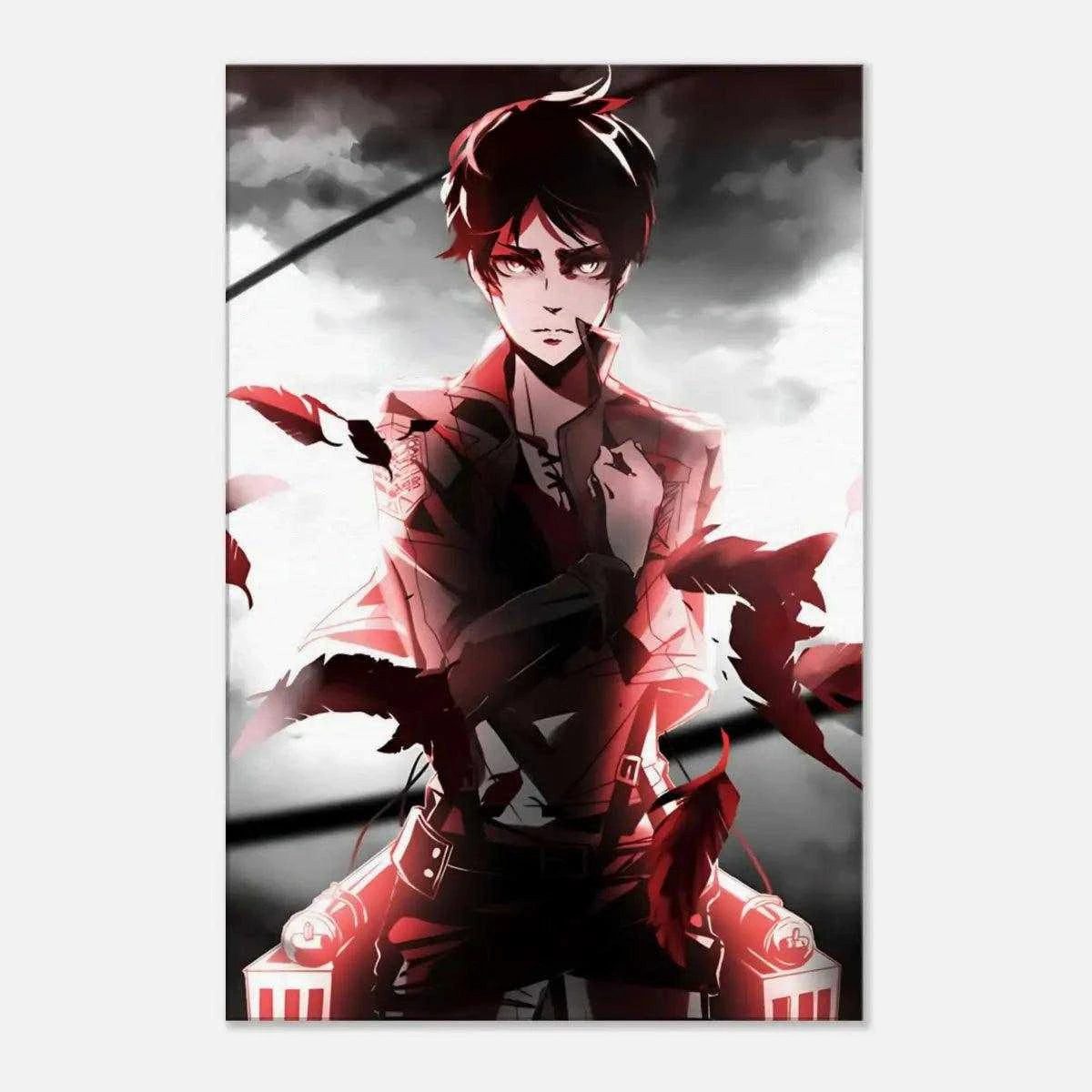 Wanddekoobjekt Eren Jaeger - Attack on Titan - Anime Leinwandbild