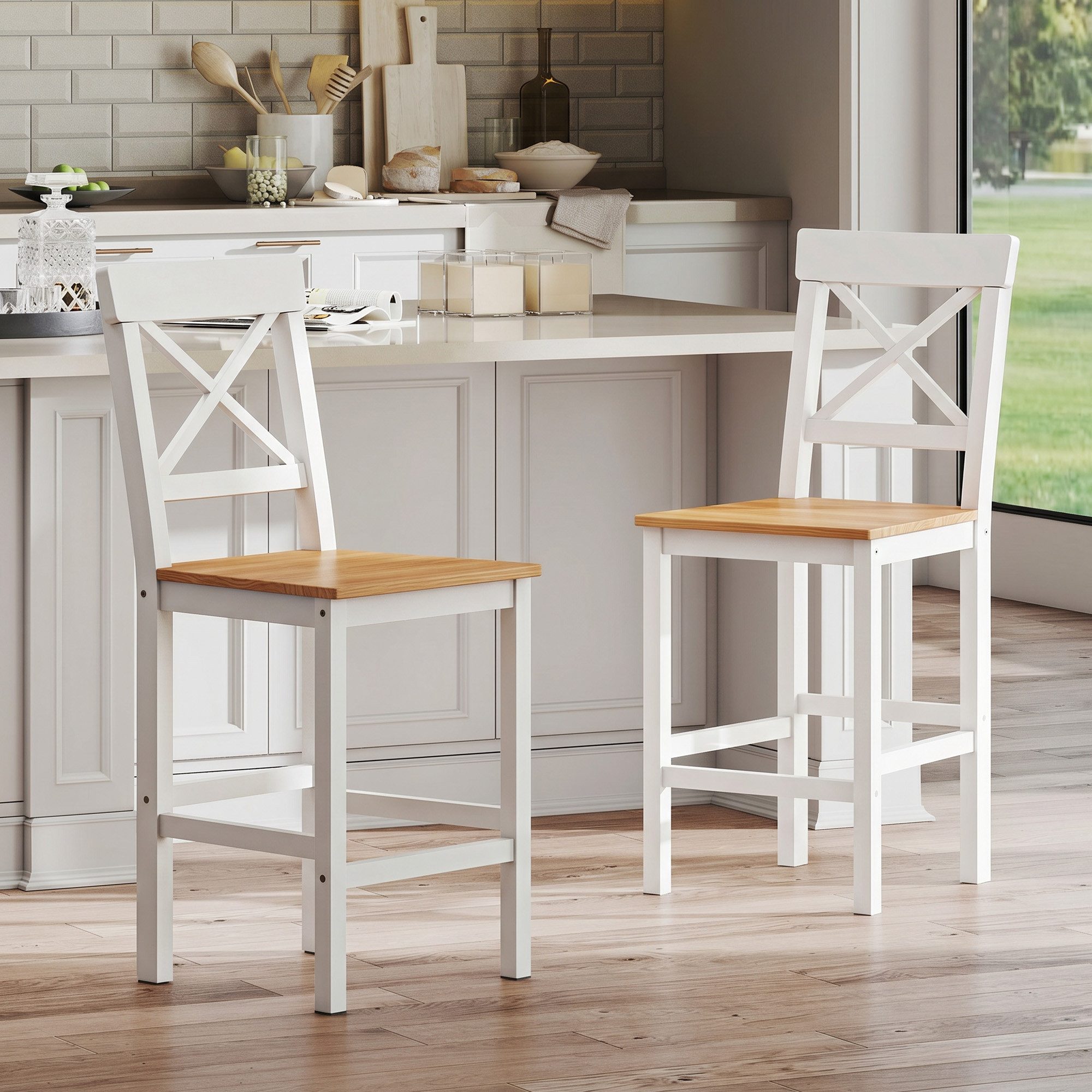 HOMCOM Barhocker Barstuhl (Barstuhl, 2 St., Tresenstuhl)