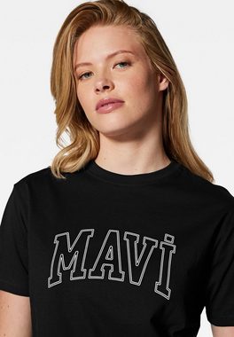 Mavi Rundhalsshirt MAVI PRINTED STRIPED SHORT SLE T-Shirt Mit Mavi Print