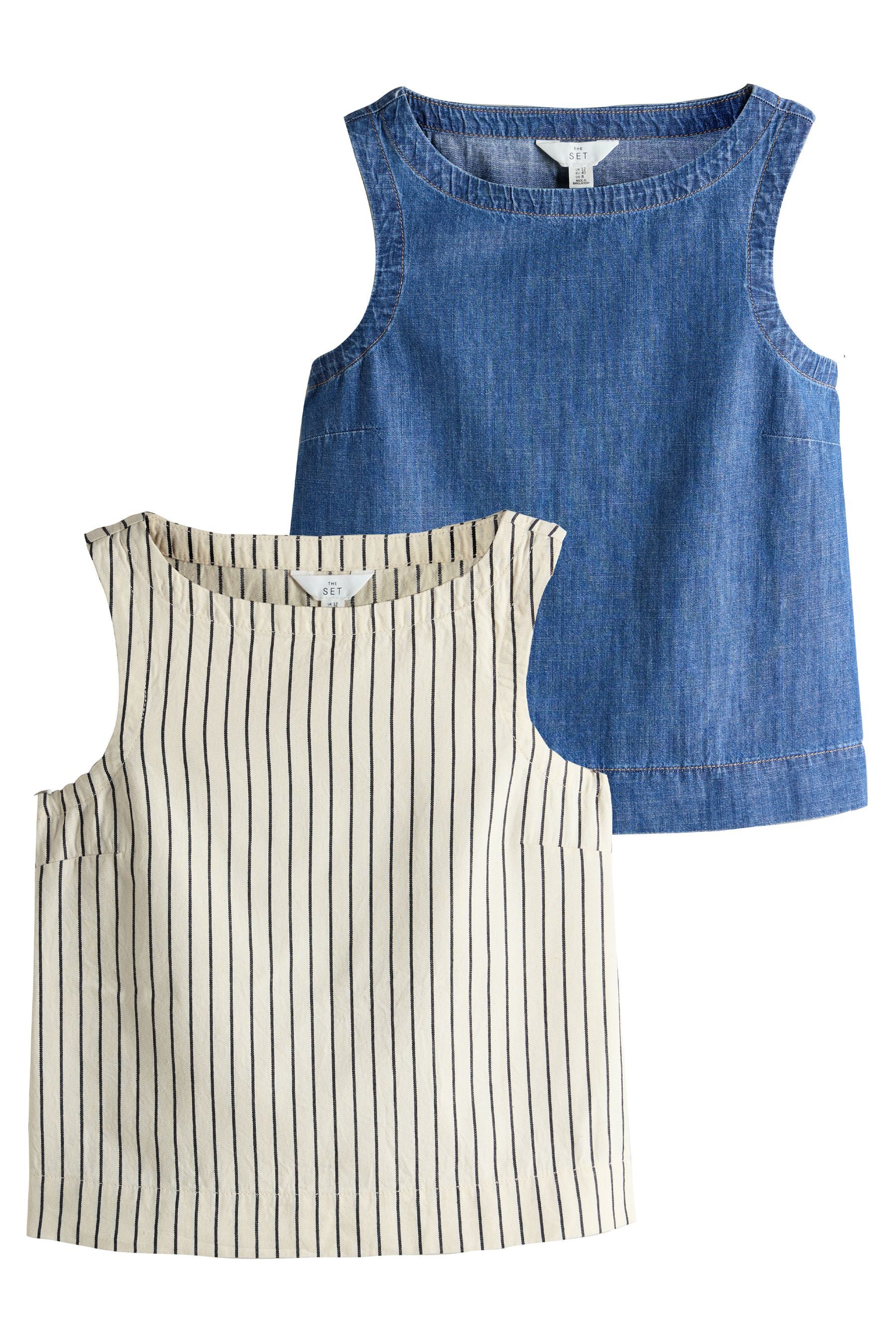 The Set Blusentop The Set Denim-Oberteile, günstig online kaufen