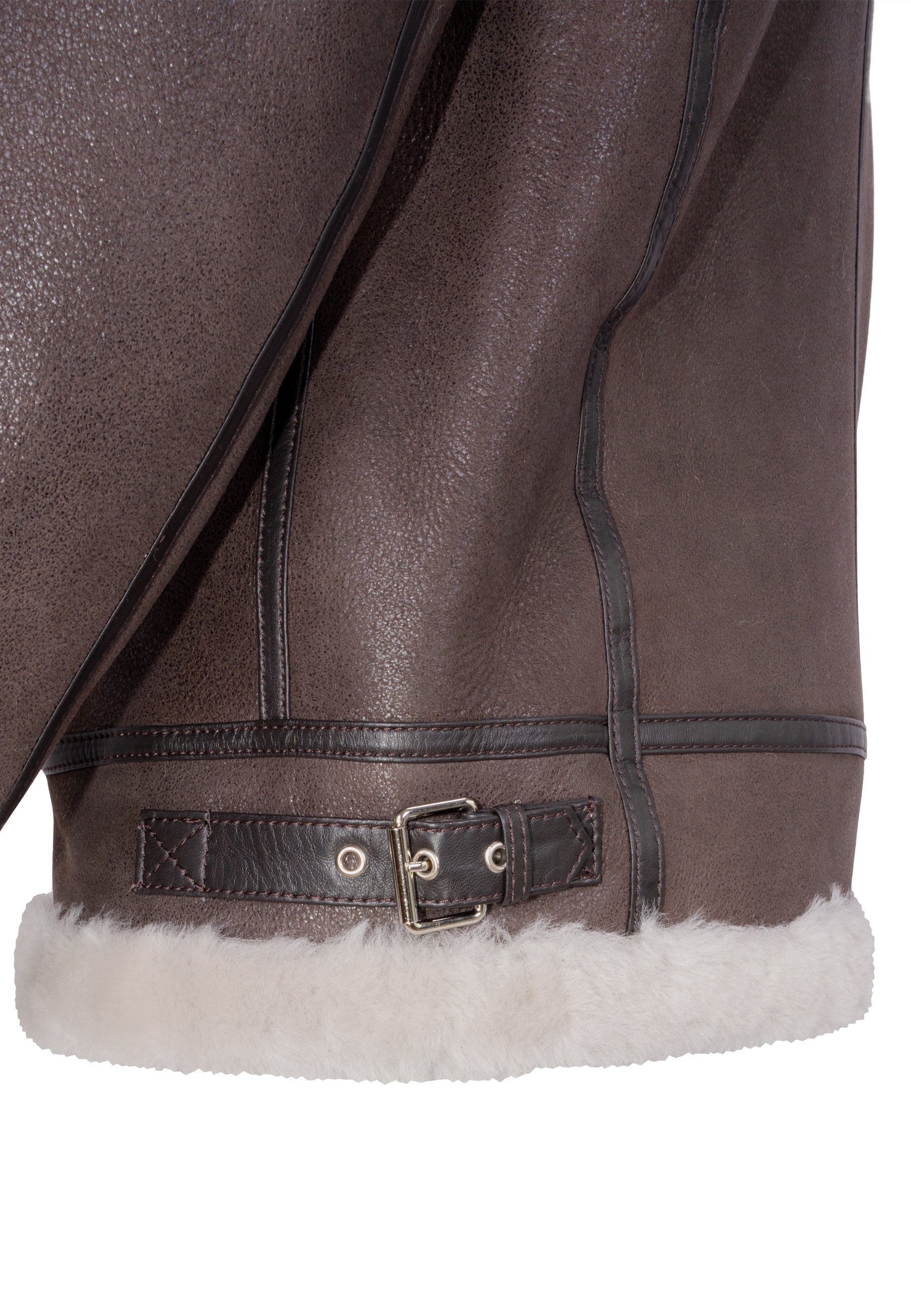 Lolus Lederjacke Vonrock Lammfell Lammfelljacke mit weichem und hellem Lammfell – Bild 5 von 5