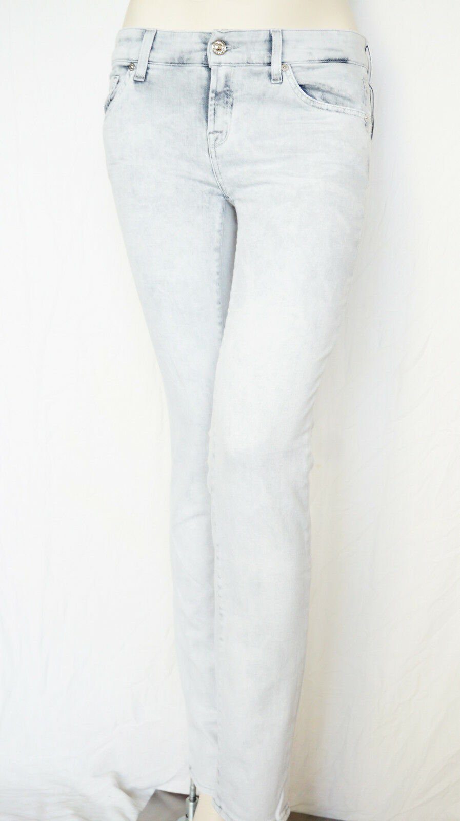 7 for all mankind Skinny-fit-Jeans 7 For All Mankind Damen Jeans, Olivya Low Skinny Salz Grau Jeanshose