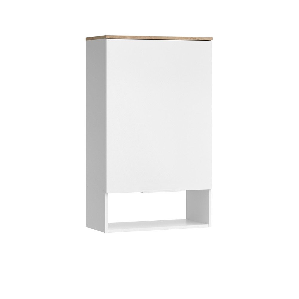 Vicco Bücherregal Wido, Weiß/Sonoma, 60 x 100 cm mit Tür, 1-tlg.