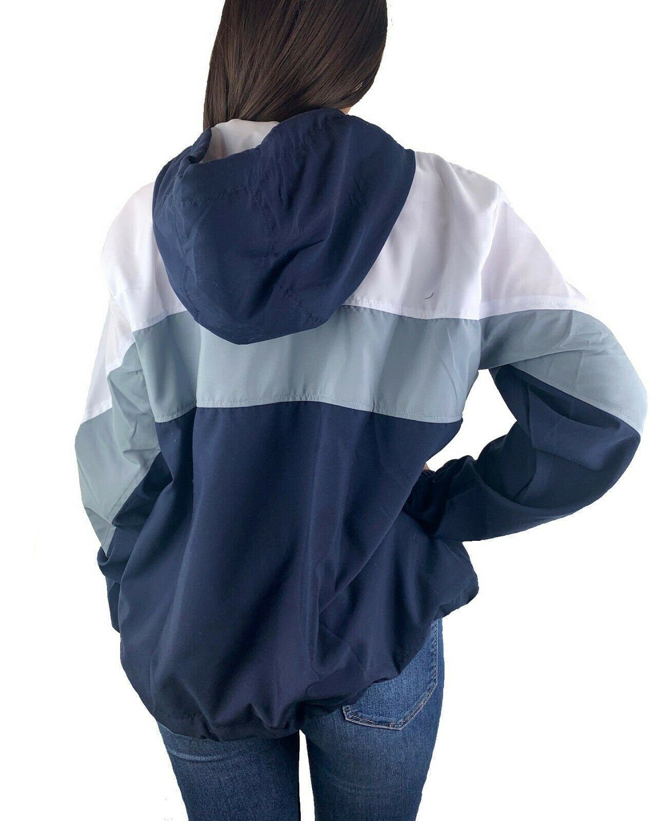 Worldclassca Windbreaker Worldclassca Damen Windbreaker Festival Jacke 90s Blouson Regen Kapuzenjacke Sport Hoodie Übergangsjacke Wasserabweisend XS-XL – Bild 3 von 3