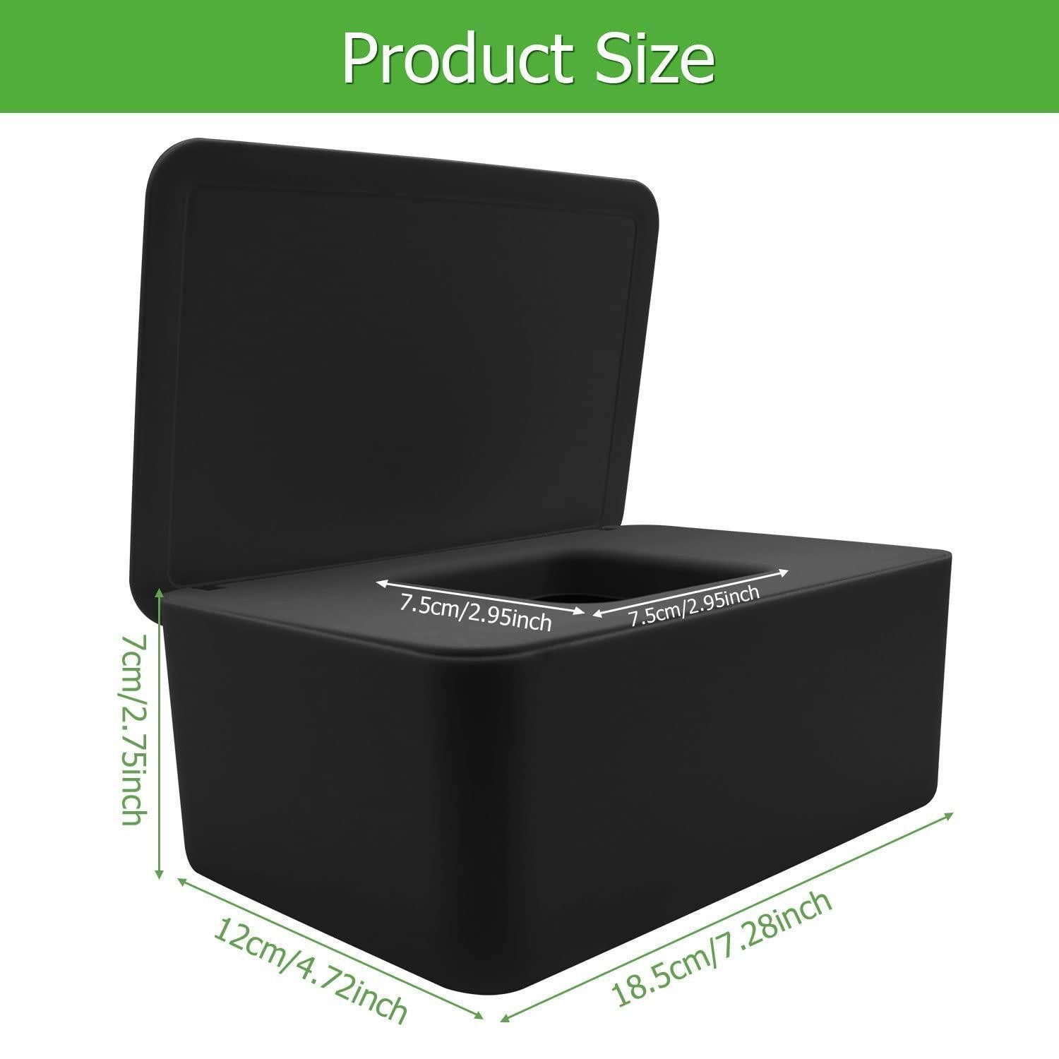 LuxusKollektion Feuchttücherbox Feuchttücherbox Toilettenpapier Baby Aufbewahrungsbox Schwarz – Bild 5 von 5