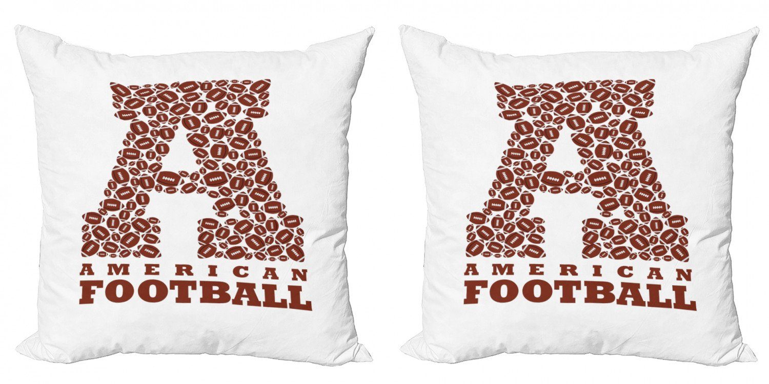 Abakuhaus Football Digitaldruck, Modern American Stück), (2 Doppelseitiger Buchstabe Kissenbezüge a Accent