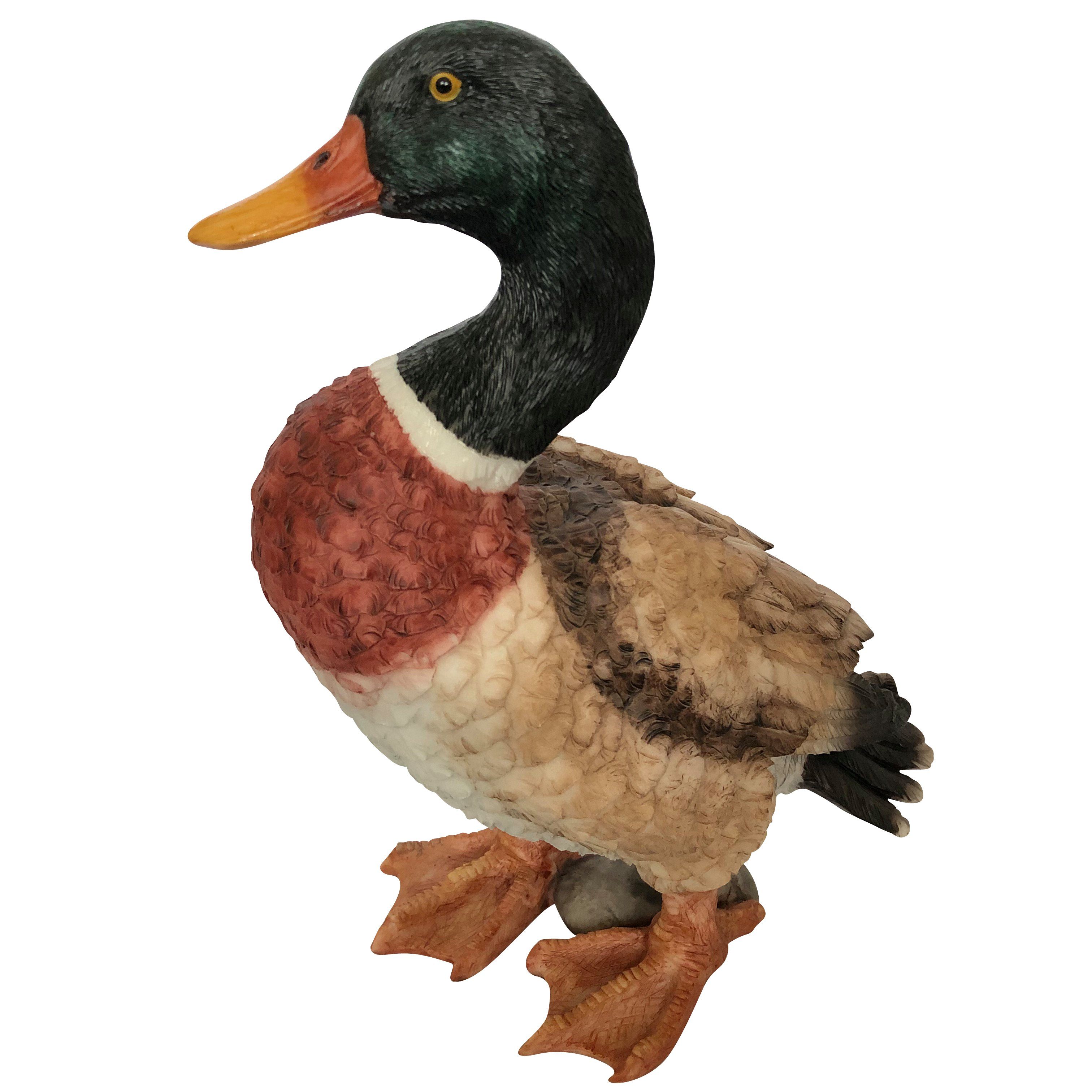 OnlineFuchs Gartenfigur Ente für Gartenteich Deko Figur groß Tiere