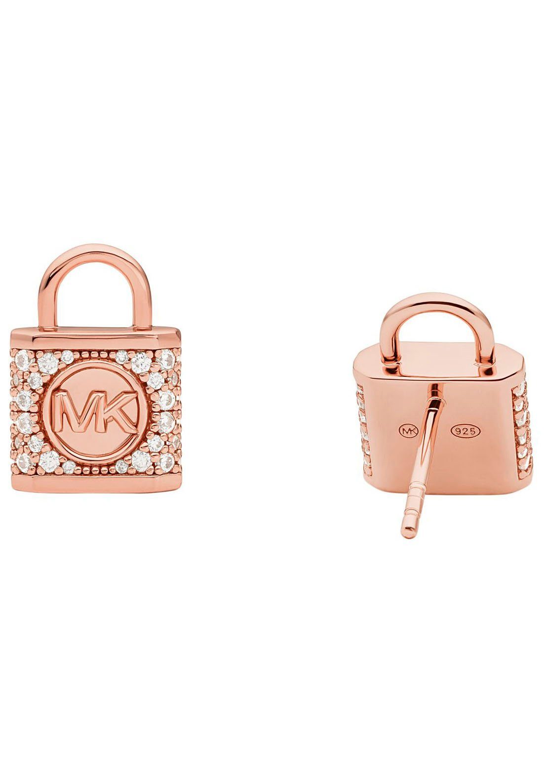 SCHLOSS, PREMIUM, Paar MKC1628AN, MICHAEL Zirkonia KORS Ohrstecker mit roségoldfarben-kristallweiß