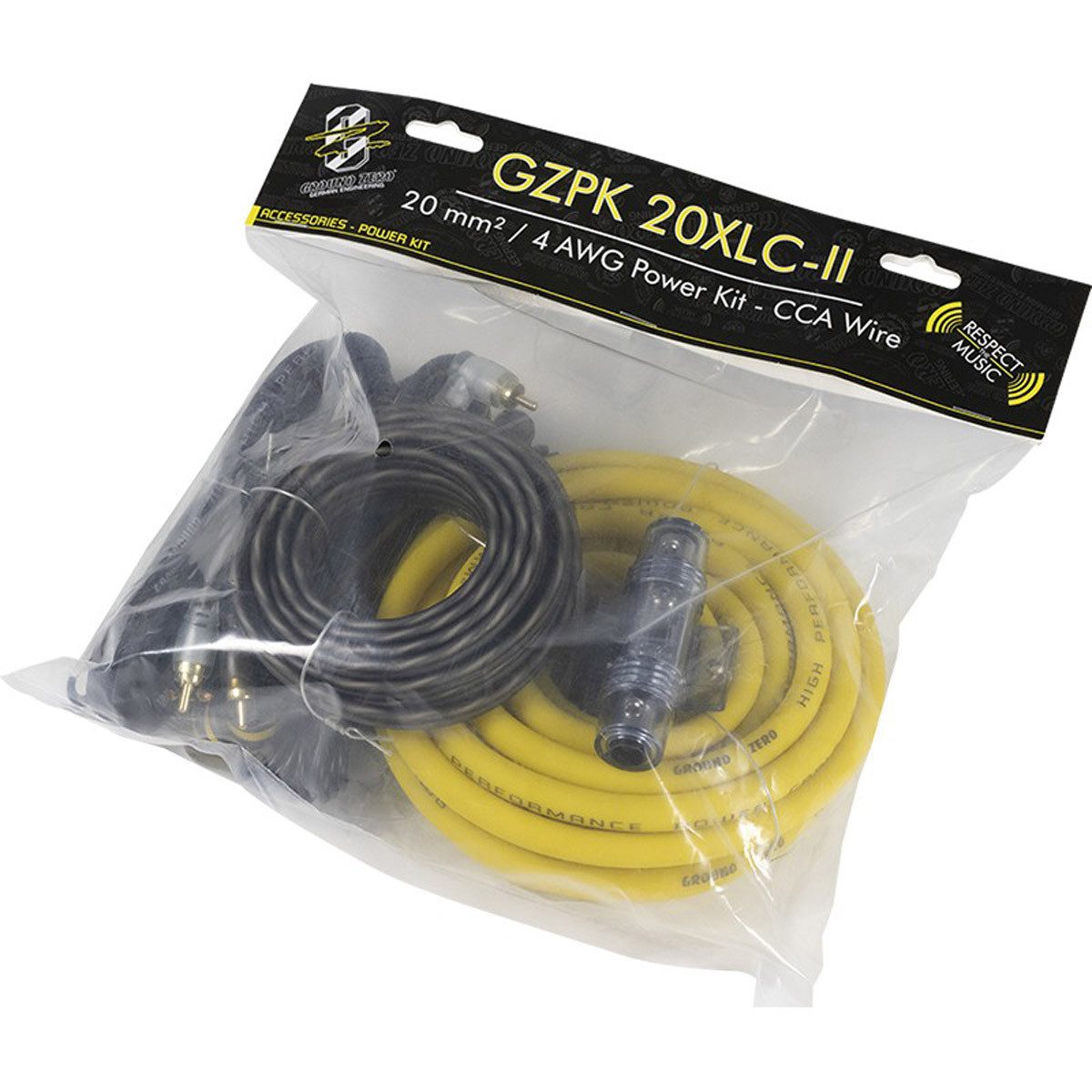Ground Zero GZPK 20XLC-II, Kabelset 20 mm² Audio-Kabel