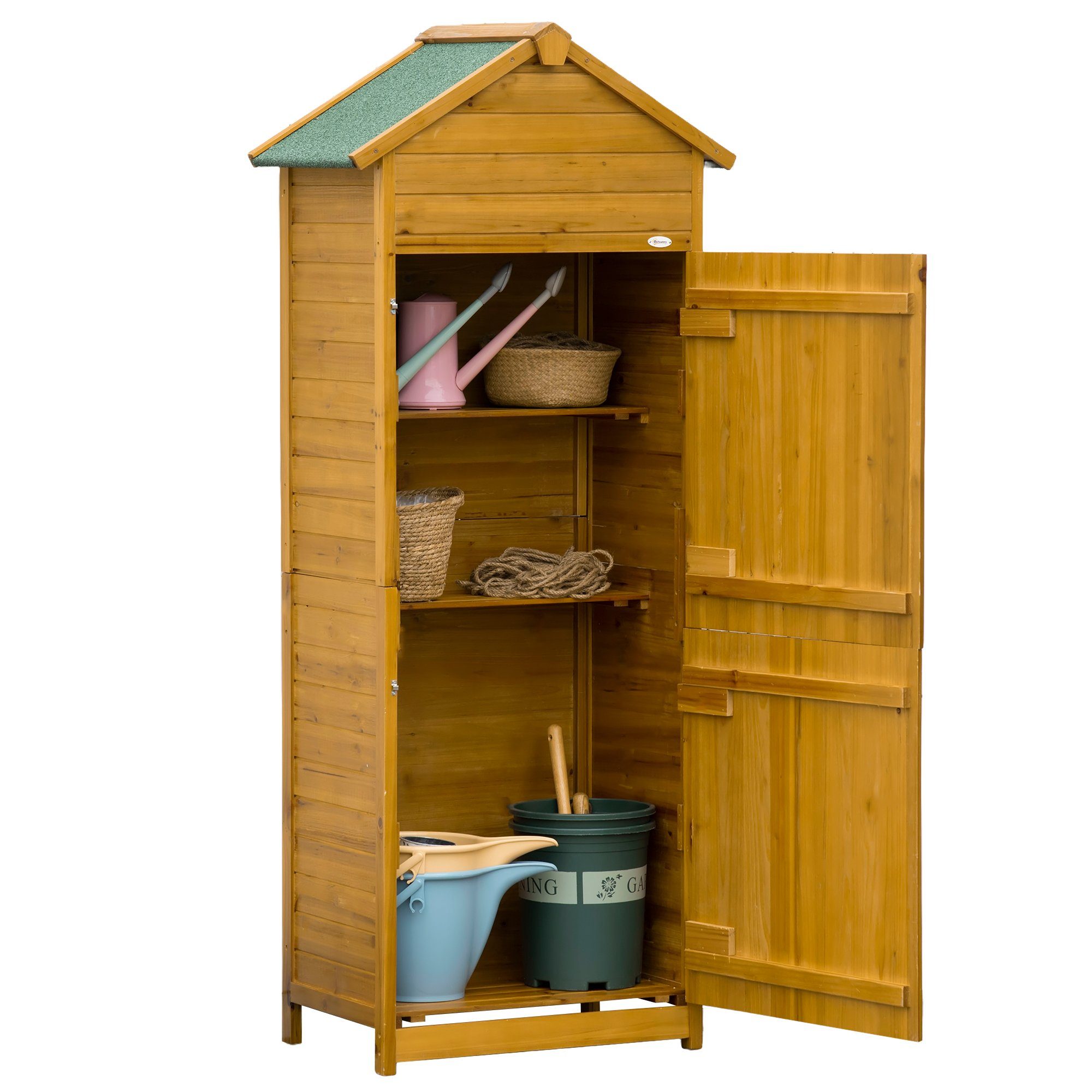 Outsunny Gerätehaus Gartenhaus, Geräteschuppen mit verriegelbaren günstig online kaufen