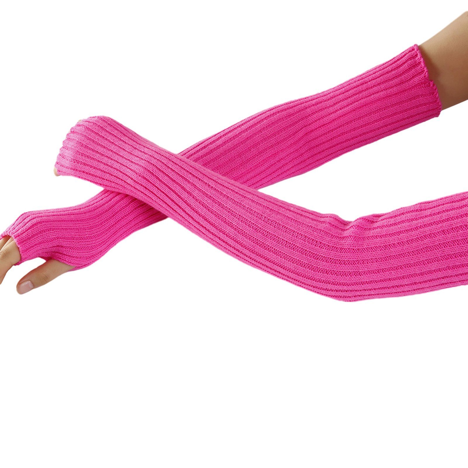 Bequeme Lange Warmhalten, Strickhandschuhe Fingerlose Winterhandschuhe Blusmart Stücke rote Zum Handschuhe, Strickhandschuhe