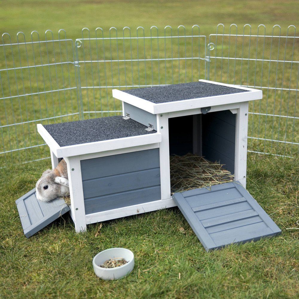 TRIXIE Kleintierstall Kleintierhaus grau/weiß günstig online kaufen