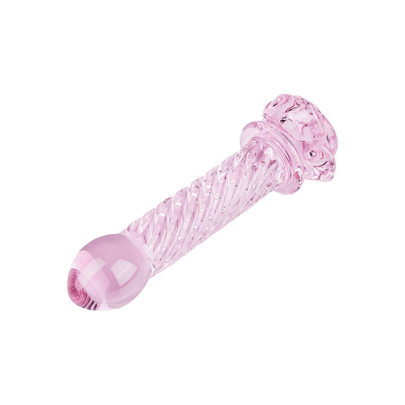 Temperaturspiele Dildo (14,5cm) EIS EIS erotische mit fest; Broliskatglas, erregend Rose Glasdildo aus