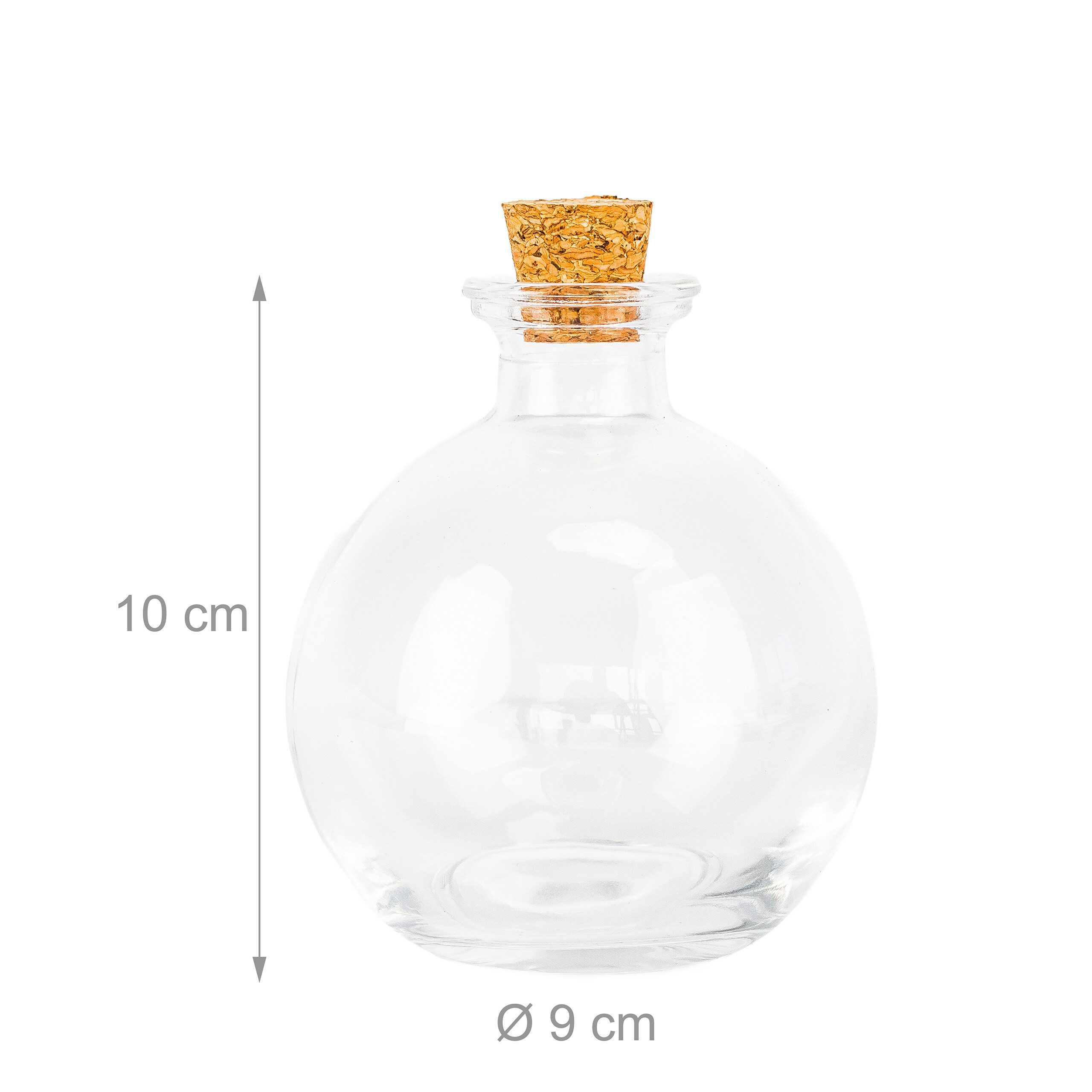 relaxdays Vorratsglas Glasflaschen mit Korken 6er Set, Glas, (6-tlg) – Bild 4 von 5