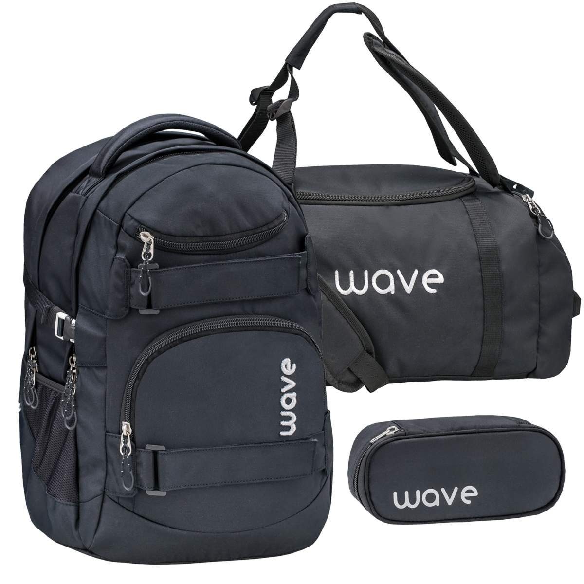 Wave Schulrucksack »Infinity«, Schultasche, für die weiterführende Schule, Set mit Sporttasche