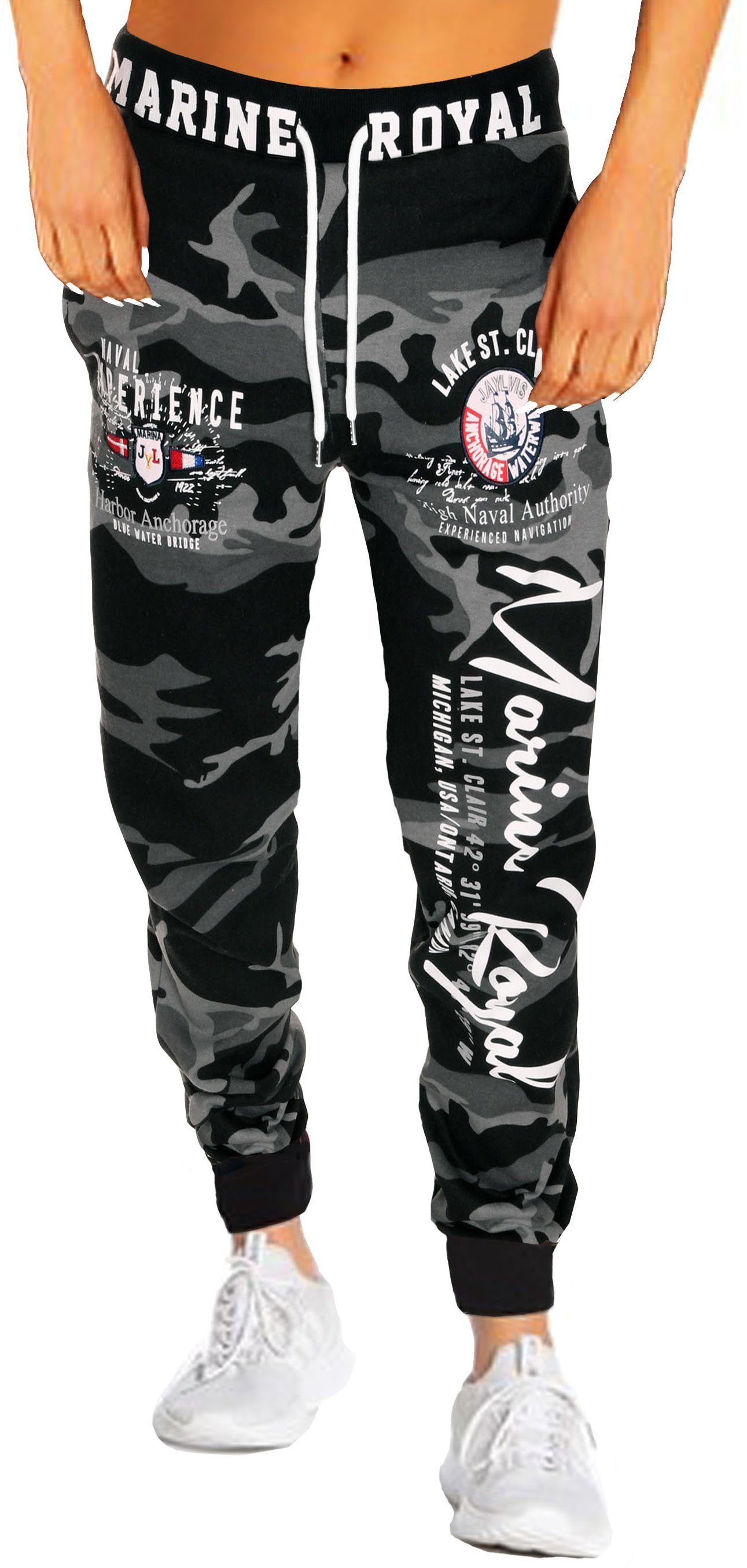 Jaylvis Jogginghose Damen Sporthose Fitnesshose Jogger Trainingshose Fitness Sport Elastikbund mit Tunnelzug