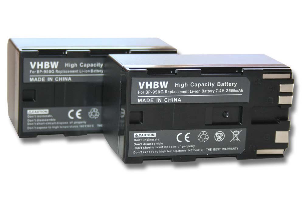 vhbw kompatibel mit Canon EOS C300 Kamera-Akku Li-Ion 2600 mAh (7,4 V)