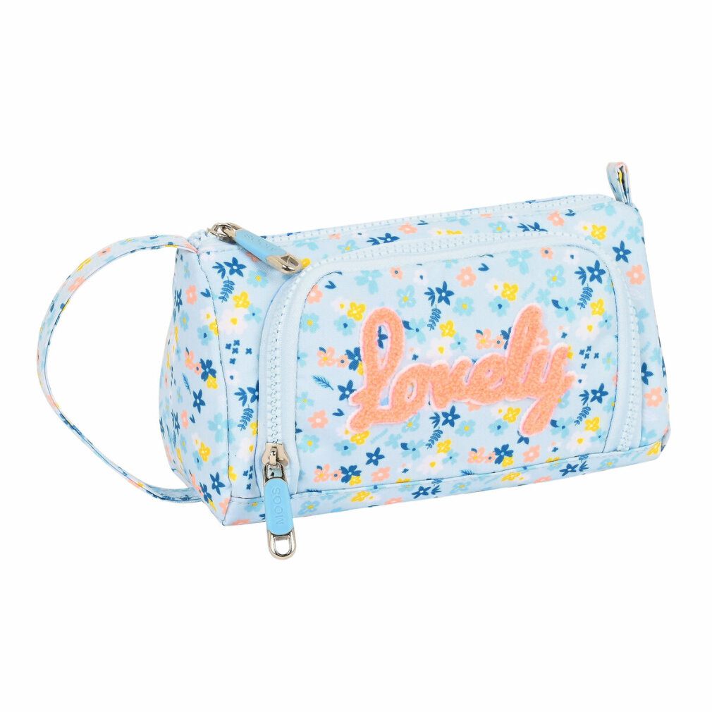 Thumbnail - safta Papierscheren Federmäppchen mit Zubehör Moos Lovely Hellblau (32 Stücke)