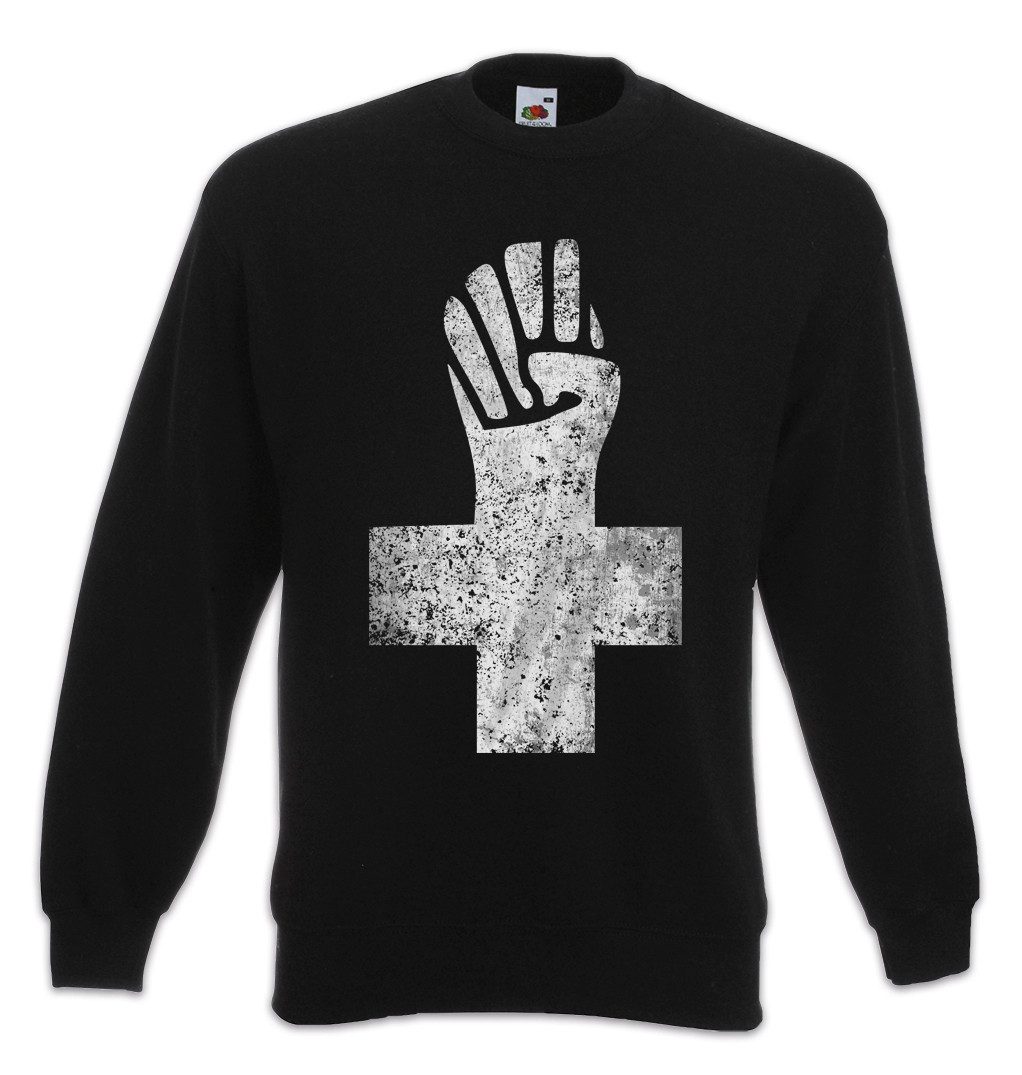 Sweatshirt Anarchist Cross Sweatshirt Anarchy Kreus Logo Symbol Anarchie Punk