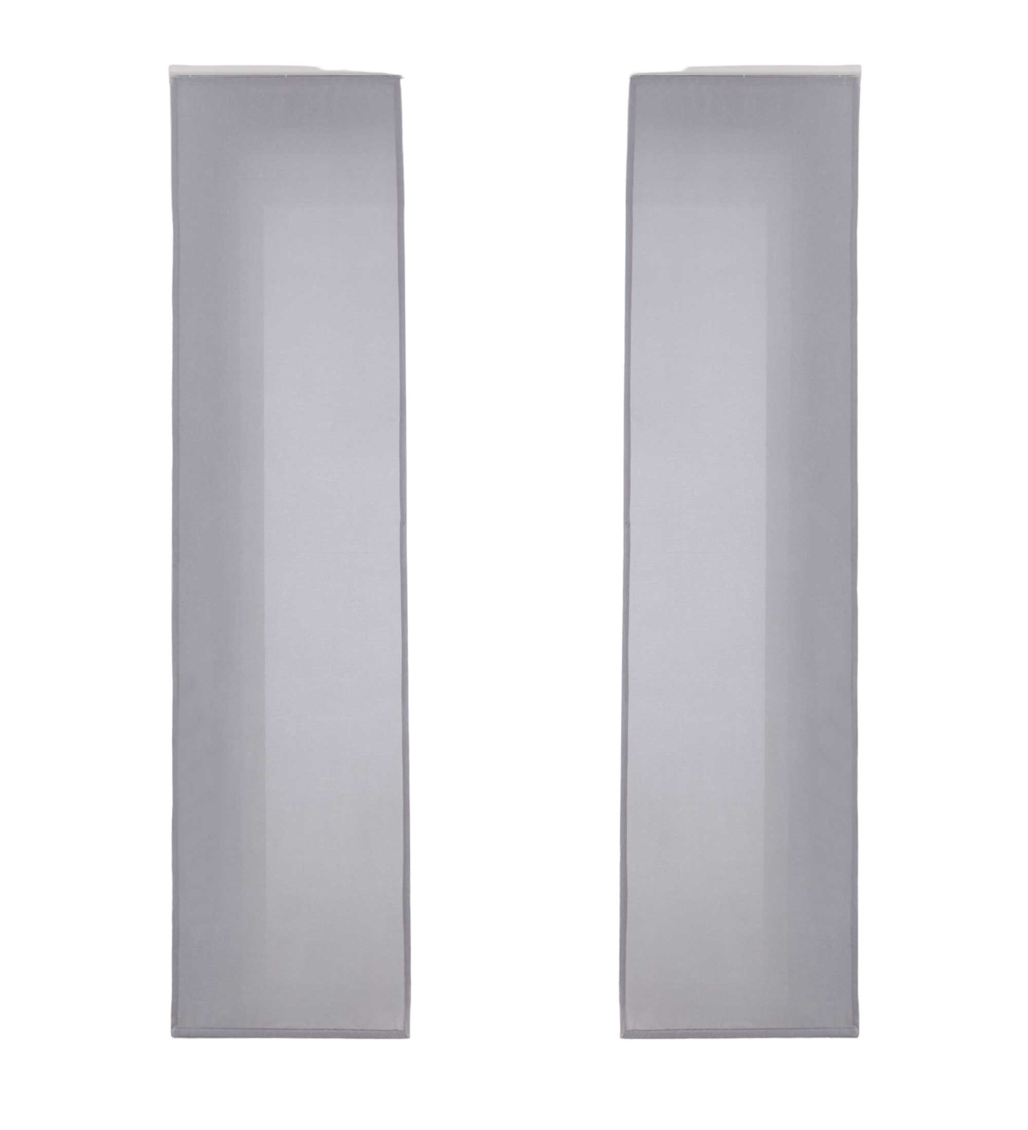 Gardinenbox Schiebegardine (2 St), Paneelwagen, blickdicht, Leinen Optik, Cationic blickdicht Leinen Optik Palermo 204411-2