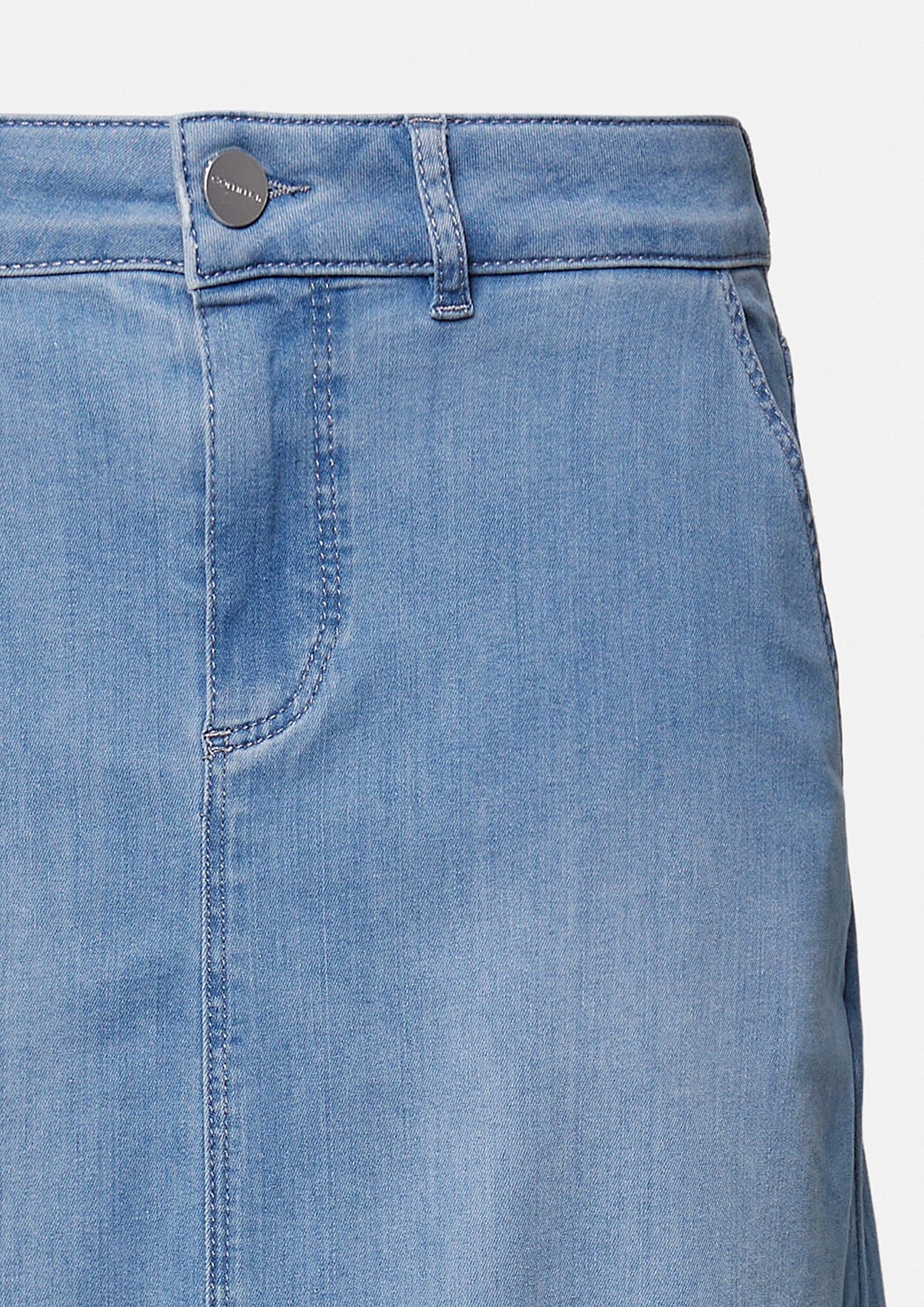 comma Midirock Rock Midirock aus elastischem Denim