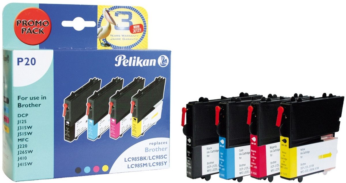 Tintenpatrone ersetzt Brother LC985 PromoPack schwarz, cyan, magenta,. Nachfülltinte