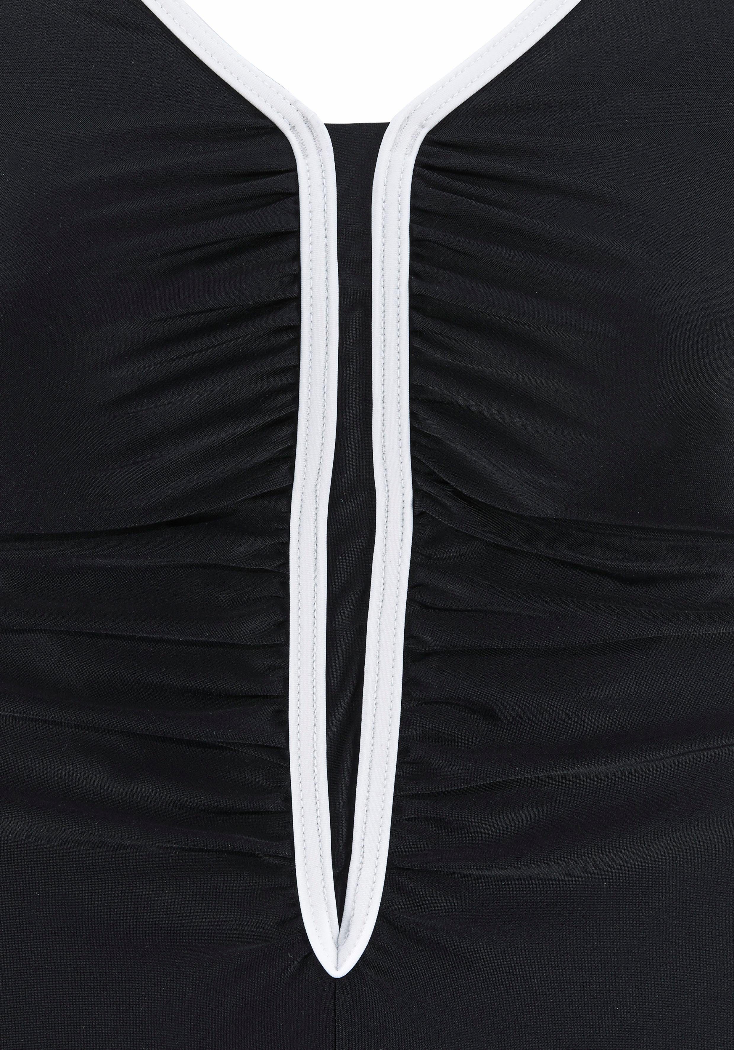 LASCANA Badeanzug mit Kontrastpaspelierung und Shaping-Effekt