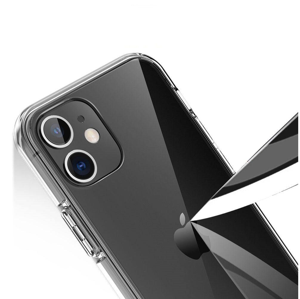 OLi Sichtschutzfolie Transparente Silikon 12 Displayschutz Schutz IPhone Mini, Privacy), & Stoßfeste mit 1-St., TPU Silikon 5,4 Sichtschutzglas Zoll, Kamera Set für Hülle (Spar 2in1, mit